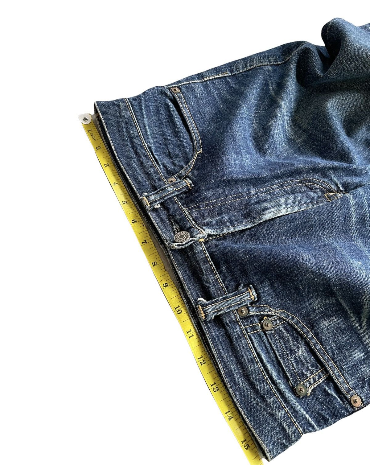 Japanese Brand Skull Jeans by Analchemist Vintage Aging Distressed Denim Size US 31 - 2 Thumbnail