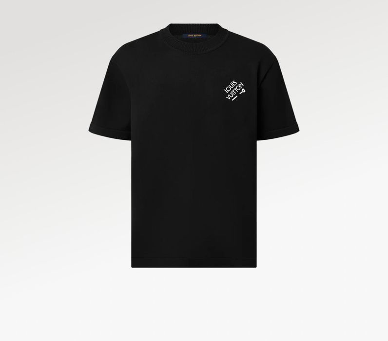 Louis Vuitton® Signature Short-sleeved T-shirt Black. Size L0 in