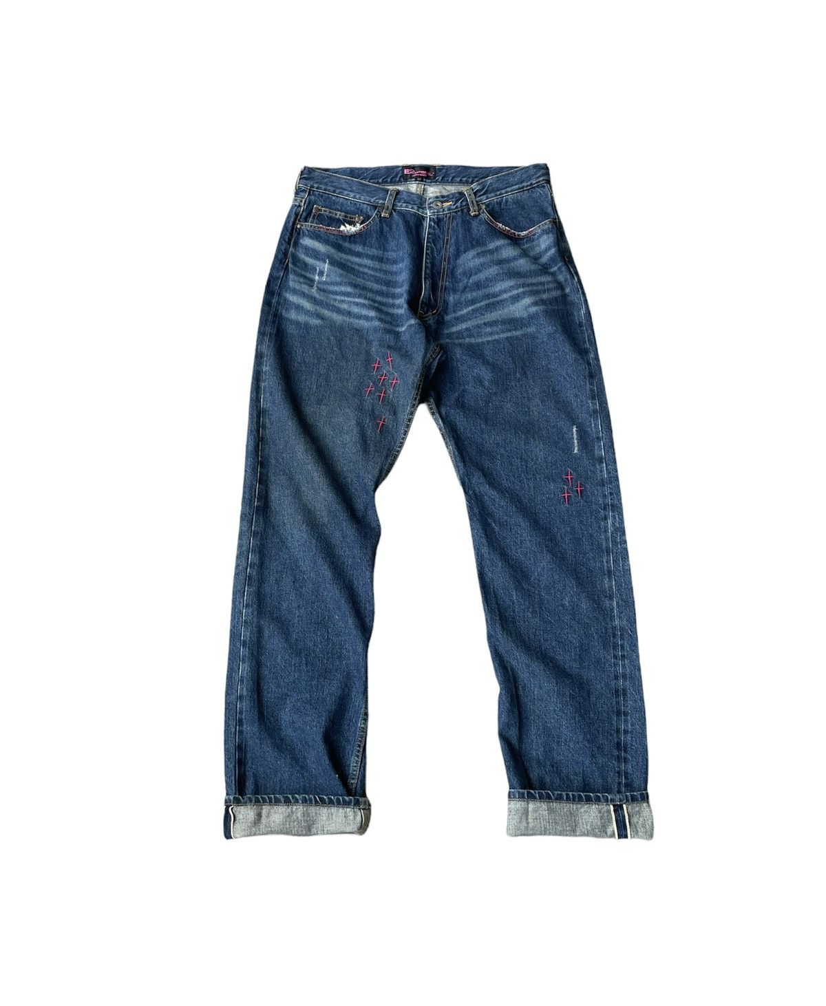 image of Vintage E2 Denim Japan Made Selvedge Denim in Blue, Men's (Size 34)