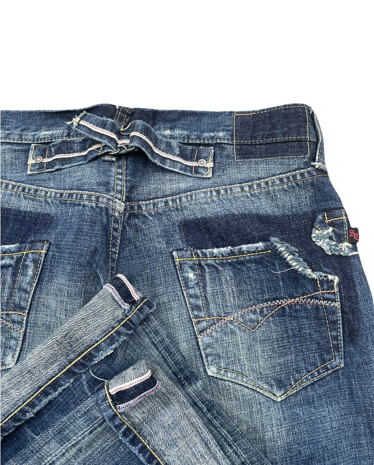 Japanese Brand Sweet CAMEL Flare Half Selvedge Custom Denim Size US 31 - 16 Thumbnail