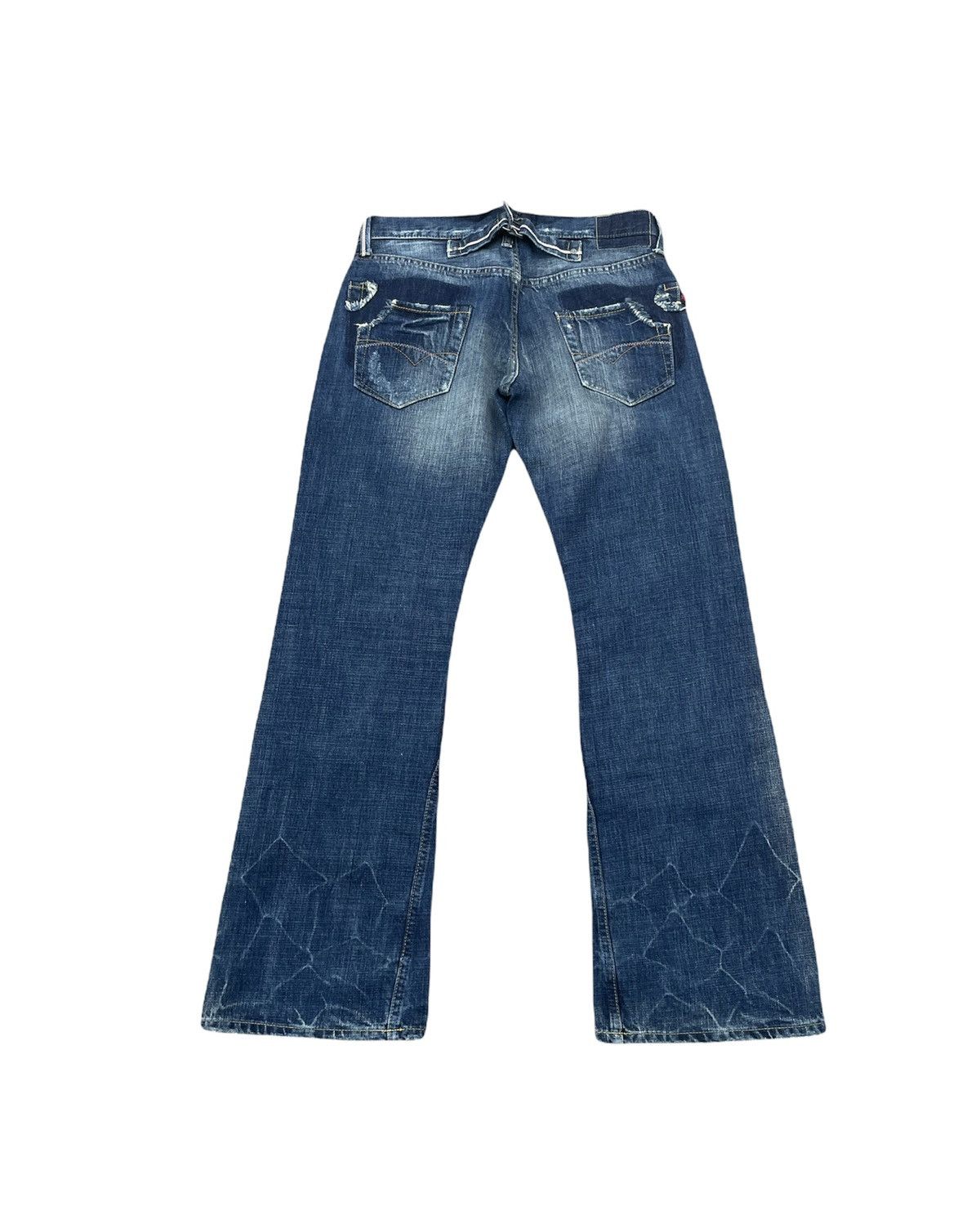 Japanese Brand Sweet CAMEL Flare Half Selvedge Custom Denim Size US 31 - 11 Thumbnail