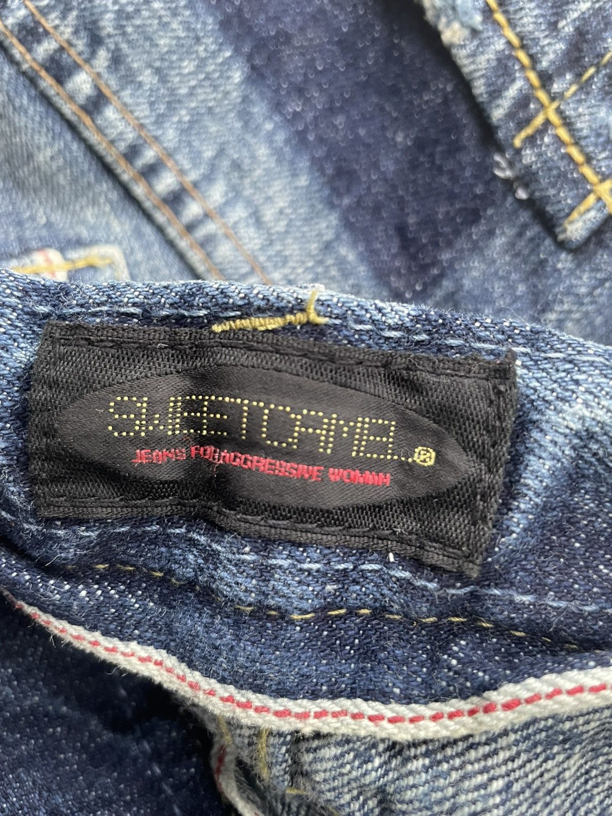 Japanese Brand Sweet CAMEL Flare Half Selvedge Custom Denim Size US 31 - 18 Thumbnail