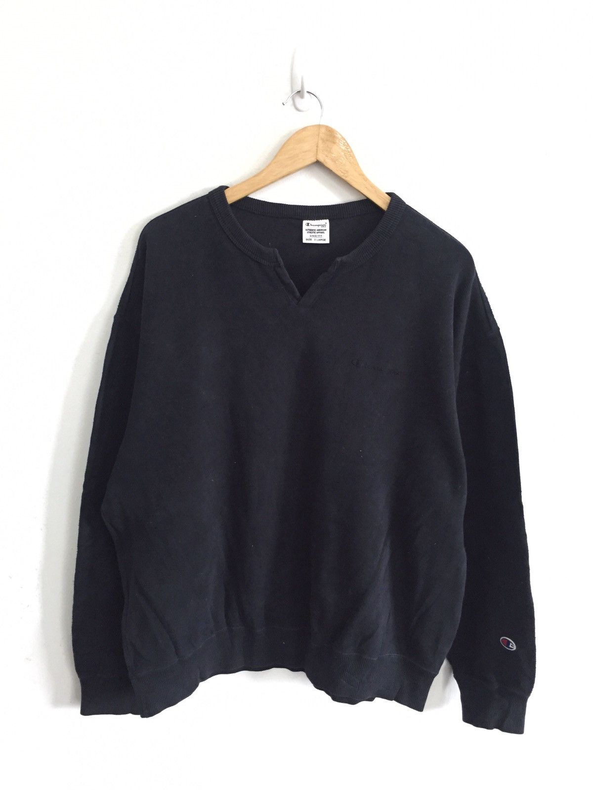 Champion HEAT🔥90s Champion Spellout Black Oversized Jumper Size US XL / EU 56 / 4 - 1 Thumbnail