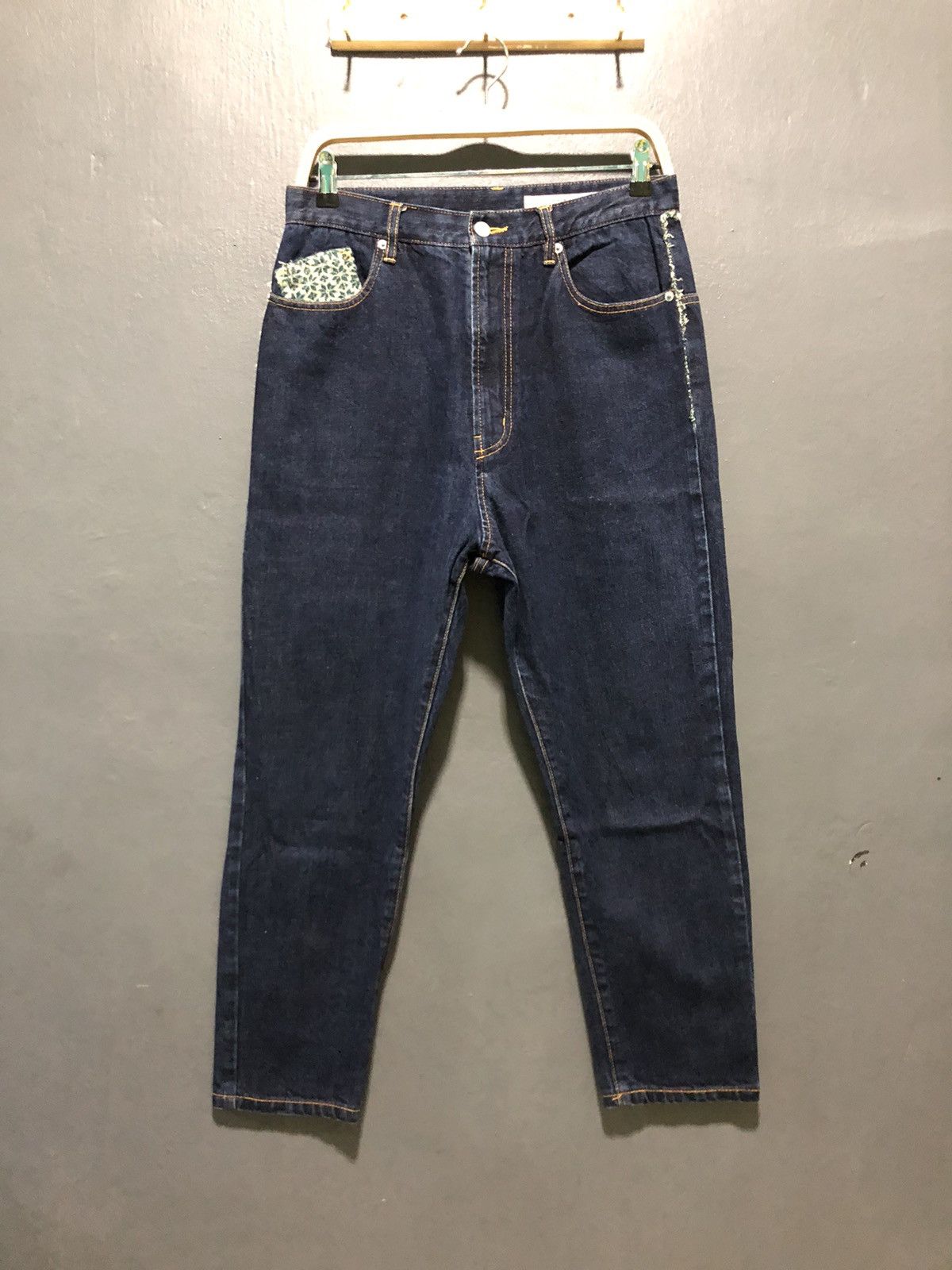 Issey Miyake SUNAOKUWAHARA BY ISSEY MIYAKE HIGH RISE BLUE DENIM JEANS Size US 30 / EU 46 - 1 Thumbnail