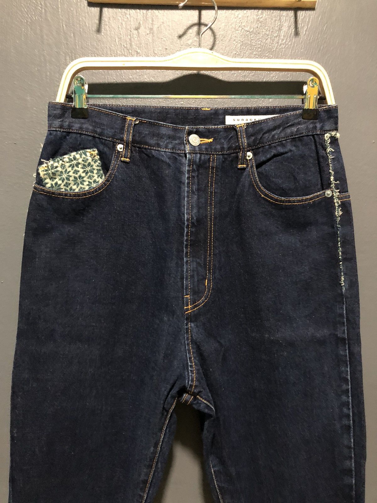 Issey Miyake SUNAOKUWAHARA BY ISSEY MIYAKE HIGH RISE BLUE DENIM JEANS Size US 30 / EU 46 - 2 Thumbnail