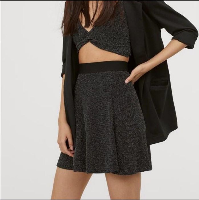 Divided H&M DIVIDED Grey Drawstring Mini Skirts Grailed
