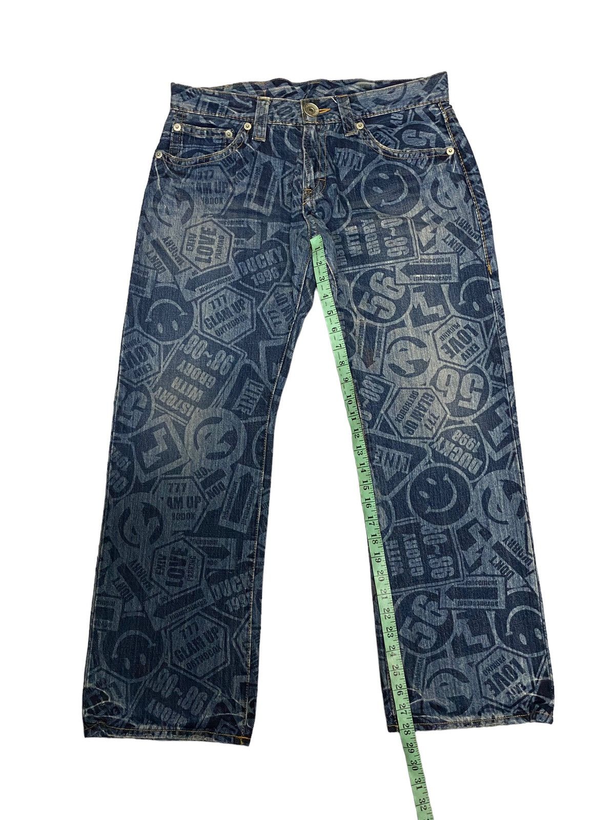 Japanese Brand × Vintage Offer‼️Vintage Co&Lu Fullprint Japanese Distress Denim Jeans Size US 34 / EU 50 - 12 Thumbnail