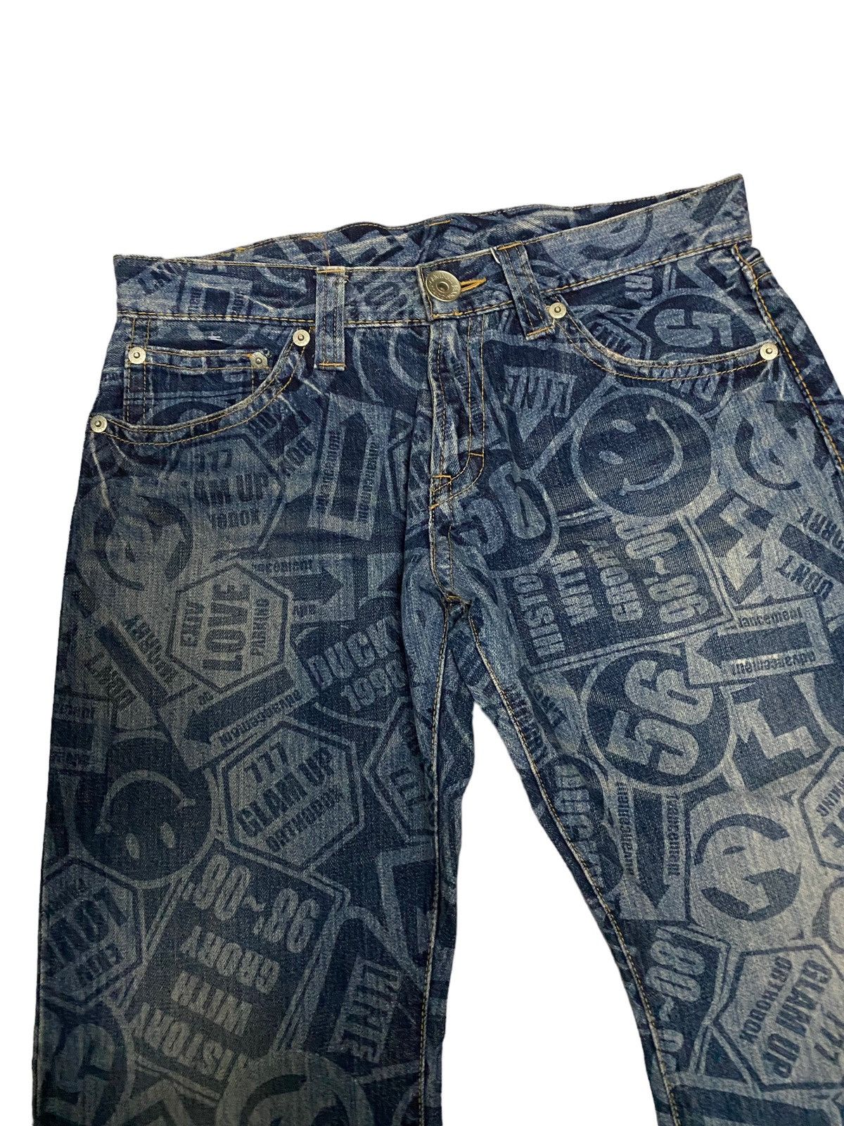 Japanese Brand × Vintage Offer‼️Vintage Co&Lu Fullprint Japanese Distress Denim Jeans Size US 34 / EU 50 - 3 Thumbnail