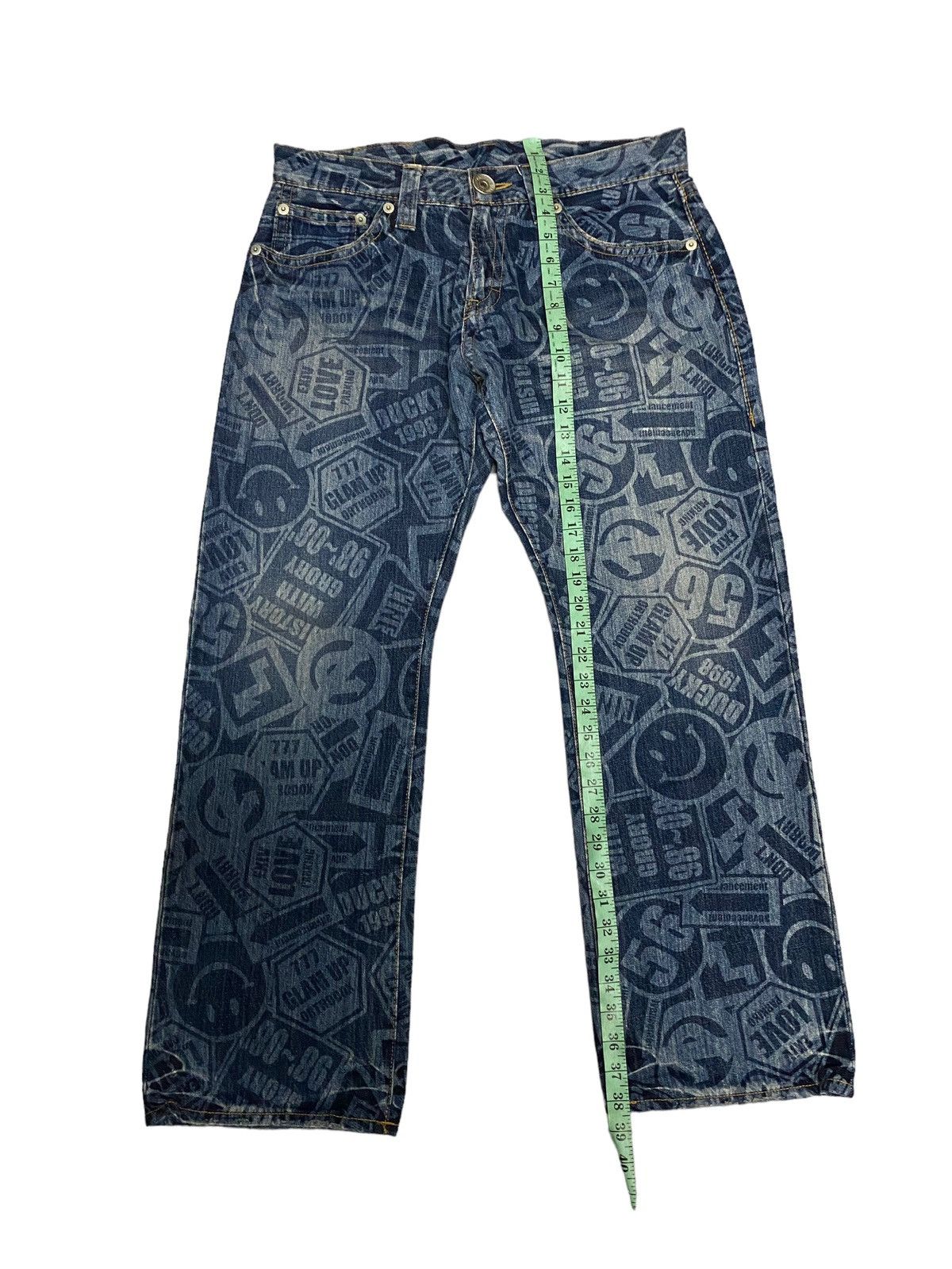 Japanese Brand × Vintage Offer‼️Vintage Co&Lu Fullprint Japanese Distress Denim Jeans Size US 34 / EU 50 - 13 Thumbnail