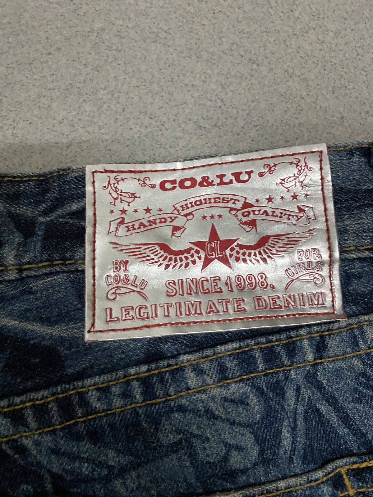 Japanese Brand × Vintage Offer‼️Vintage Co&Lu Fullprint Japanese Distress Denim Jeans Size US 34 / EU 50 - 5 Thumbnail