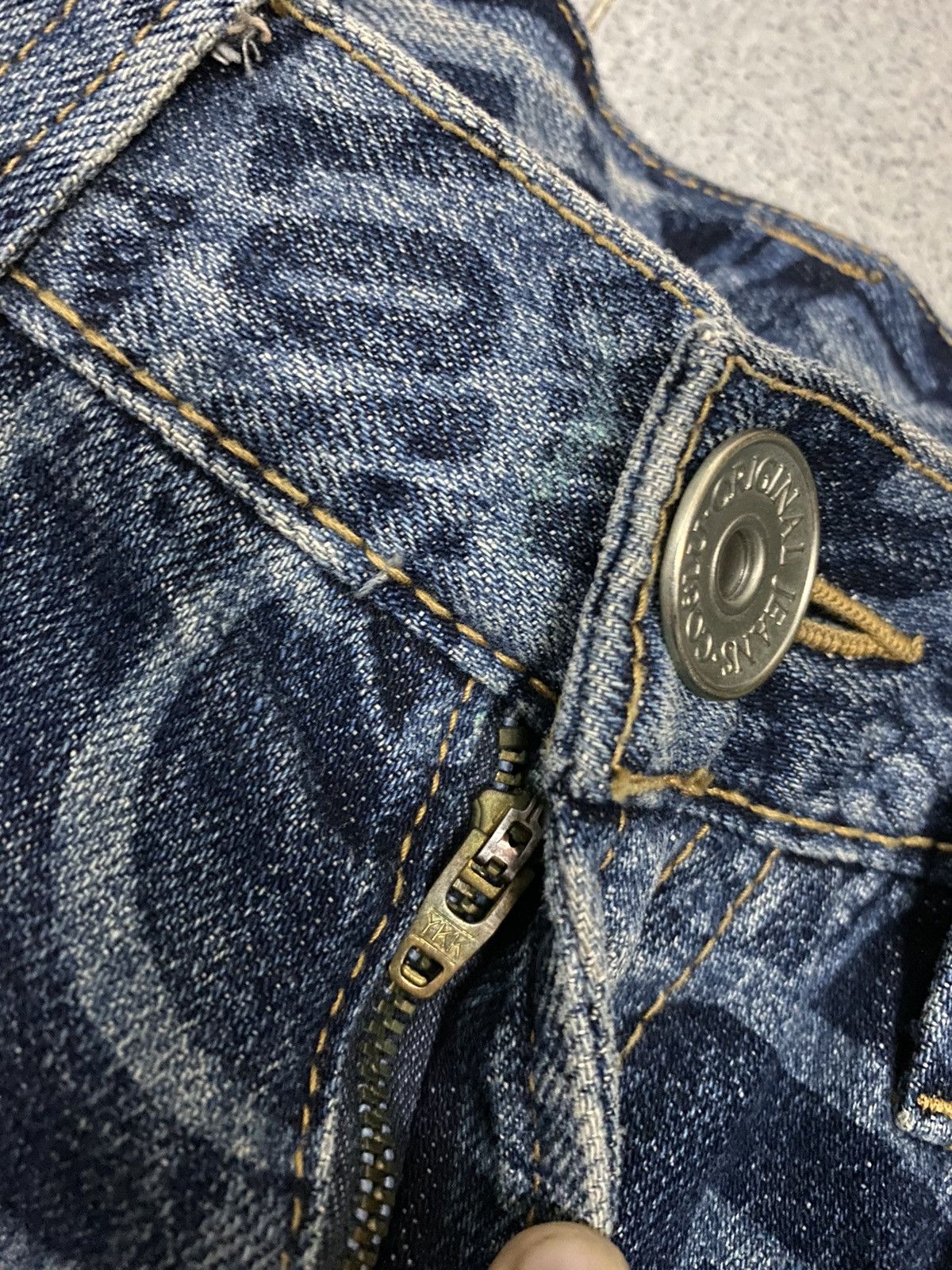 Japanese Brand × Vintage Offer‼️Vintage Co&Lu Fullprint Japanese Distress Denim Jeans Size US 34 / EU 50 - 8 Thumbnail