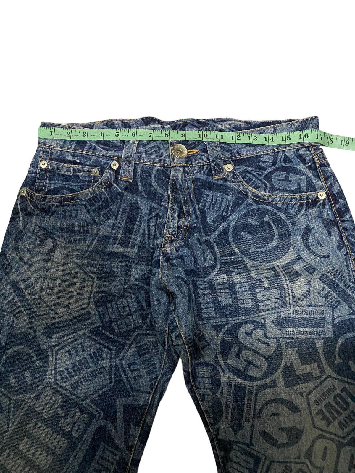 Japanese Brand × Vintage Offer‼️Vintage Co&Lu Fullprint Japanese Distress Denim Jeans Size US 34 / EU 50 - 11 Thumbnail