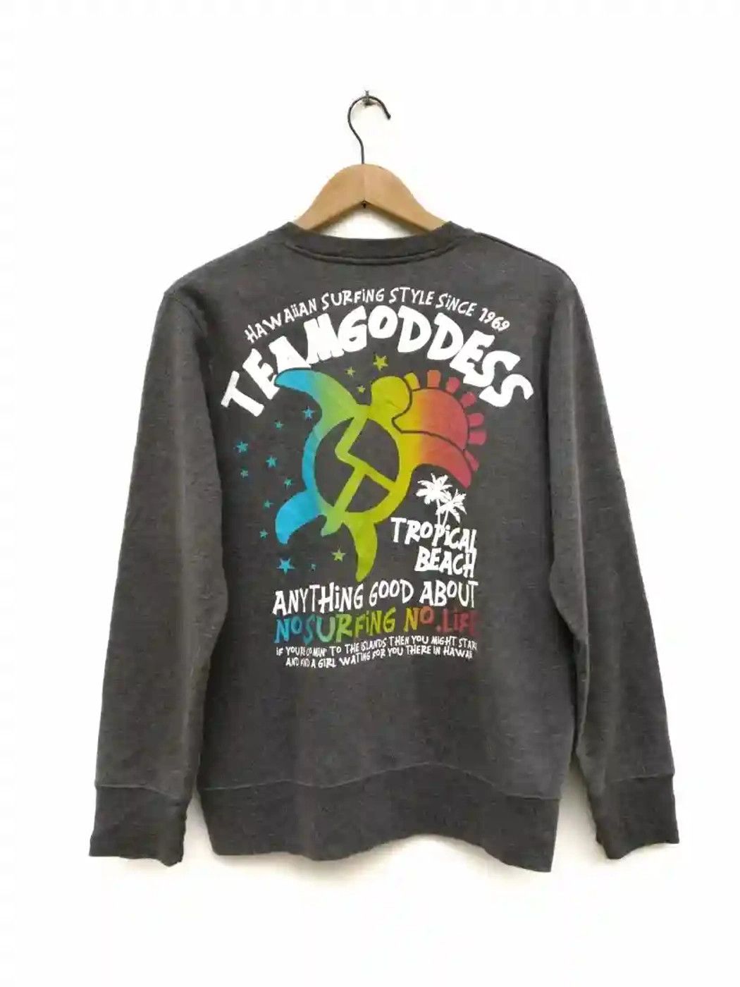 Vintage Vintage Team Goddess Hawaii Sweatshirt Pullover Jumper Size US M / EU 48-50 / 2 - 2 Thumbnail
