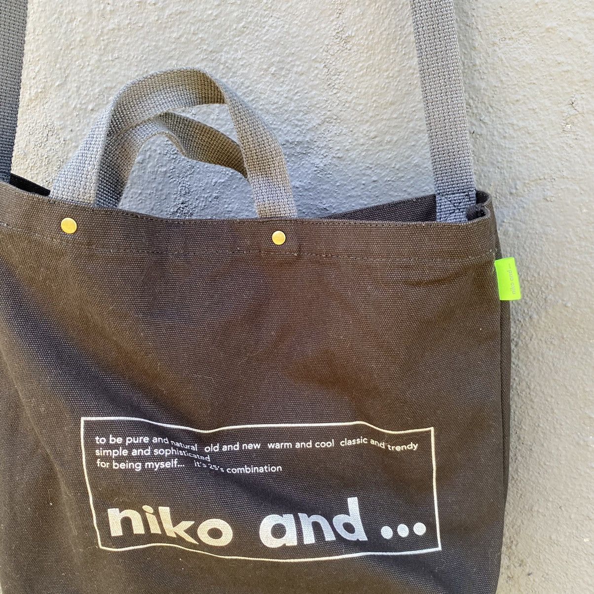 Japanese Brand Niko and Japanese Brand Sling Tote Bag ERD GRUNGE LGB Size ONE SIZE - 5 Thumbnail