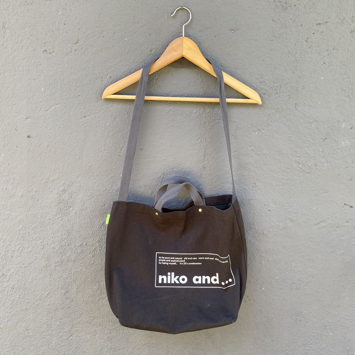 Japanese Brand Niko and Japanese Brand Sling Tote Bag ERD GRUNGE LGB Size ONE SIZE - 1 Thumbnail