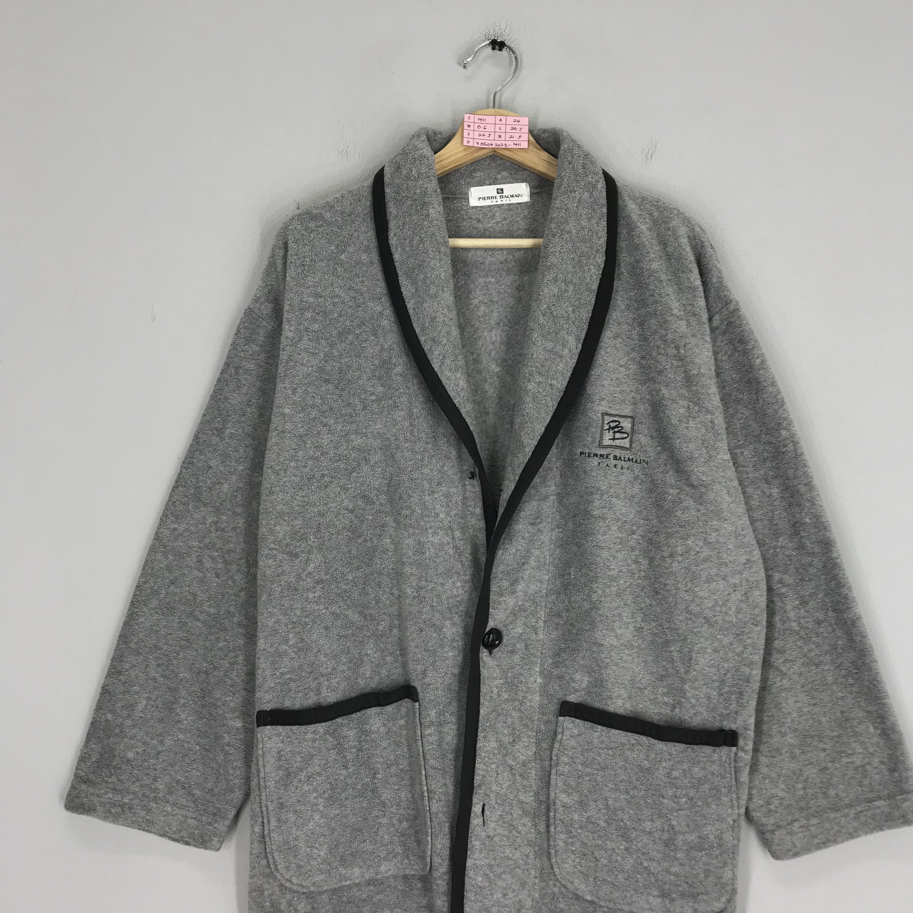 Japanese Brand Vintage Pierre Balmain Fleece Warmer Knitted Sweater Size US L / EU 52-54 / 3 - 3 Thumbnail