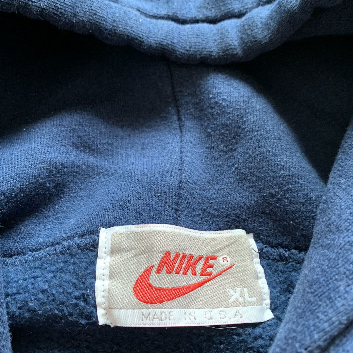 Nike Vintage 1990s Nike Embroidered Swoosh Hoodie Men's XL Faded Size US XL / EU 56 / 4 - 4 Thumbnail