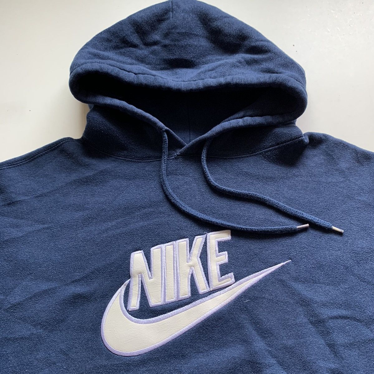 Nike Vintage 1990s Nike Embroidered Swoosh Hoodie Men's XL Faded Size US XL / EU 56 / 4 - 2 Thumbnail
