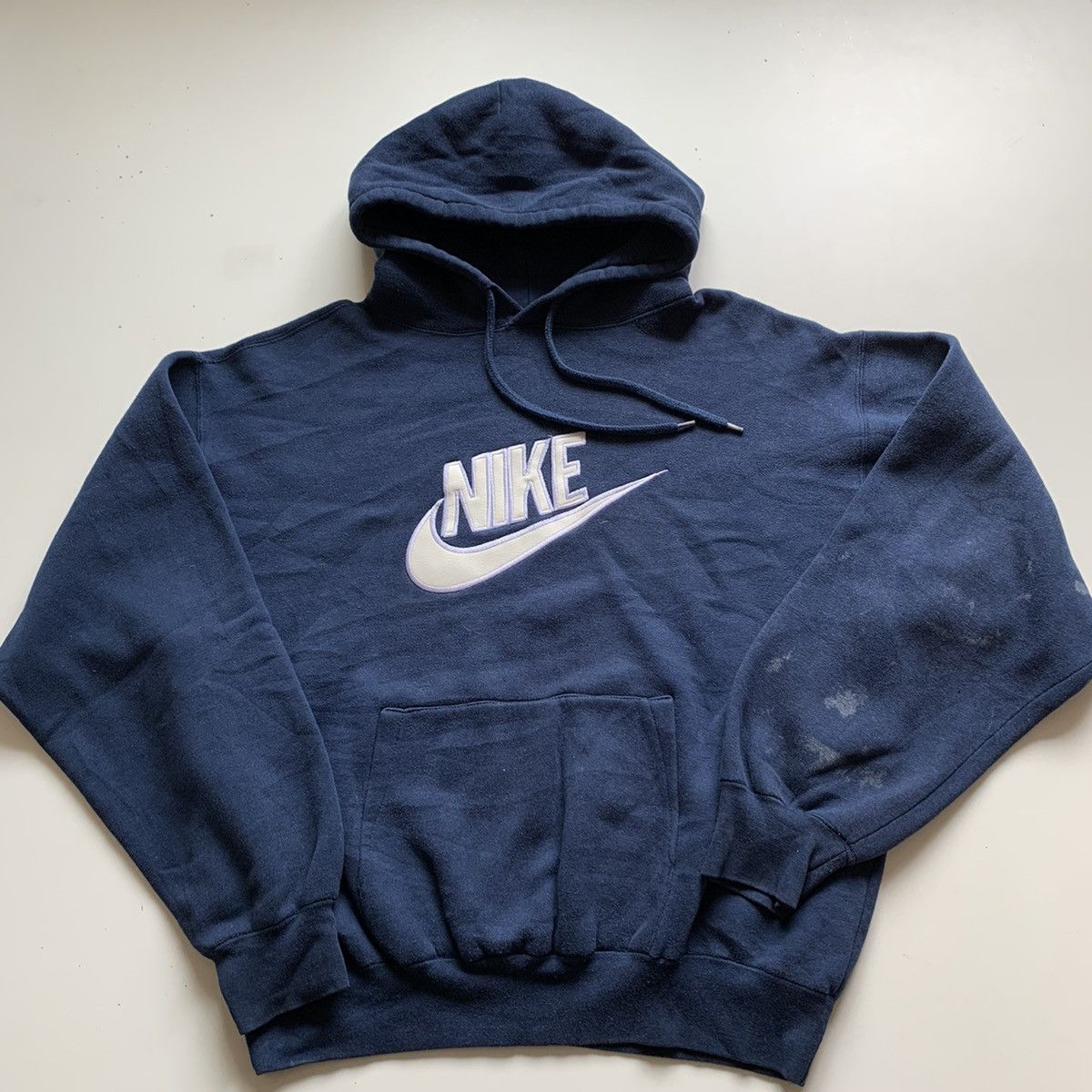 Nike Vintage 1990s Nike Embroidered Swoosh Hoodie Men's XL Faded Size US XL / EU 56 / 4 - 1 Thumbnail