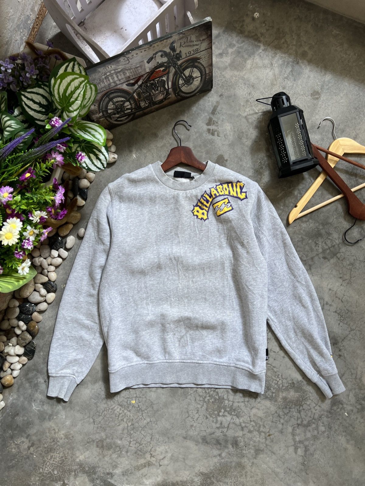 Billabong × Vintage Vintage 🏴‍☠️ 90s Bilabong Crewneck Sweatshirt Size US M / EU 48-50 / 2 - 5 Thumbnail