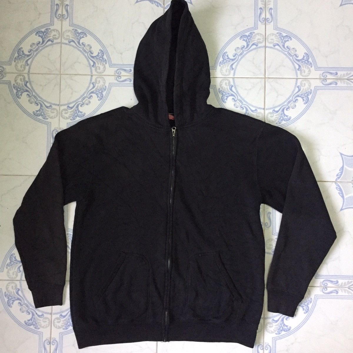 image of Sun Faded Black Edwin Sweatshirt Hoodie, Men's (Size XL)