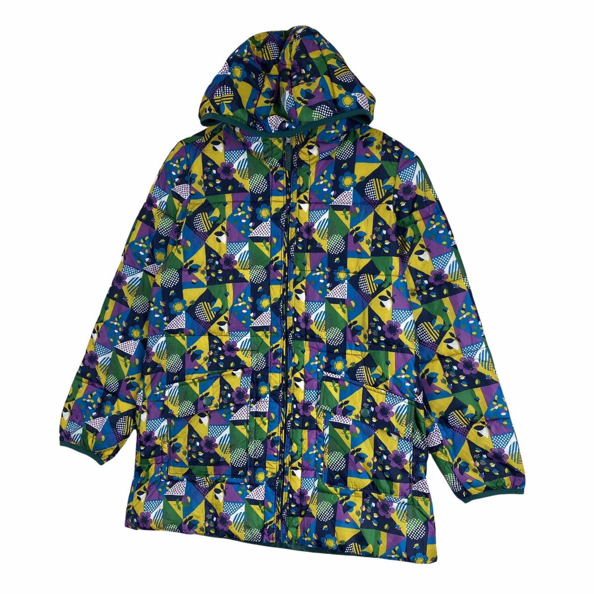Japanese Brand × Vintage Vintage CUBE SUGAR Motif Flower Design Quilted Hoodie Jacket Size US M / EU 48-50 / 2 - 5 Thumbnail