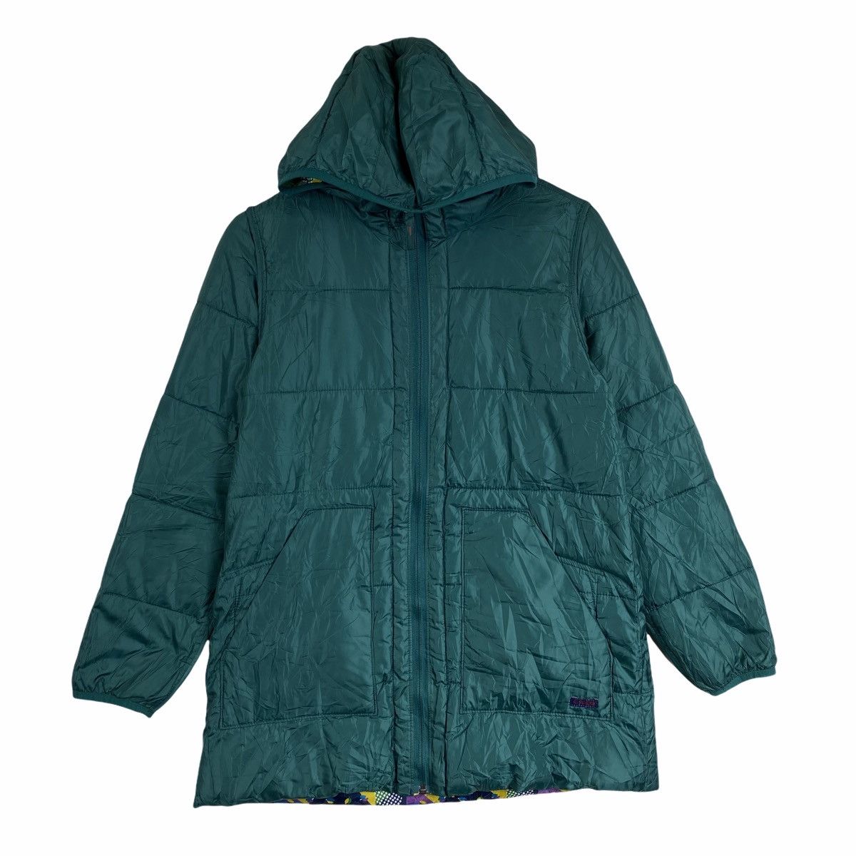 Japanese Brand × Vintage Vintage CUBE SUGAR Motif Flower Design Quilted Hoodie Jacket Size US M / EU 48-50 / 2 - 2 Thumbnail