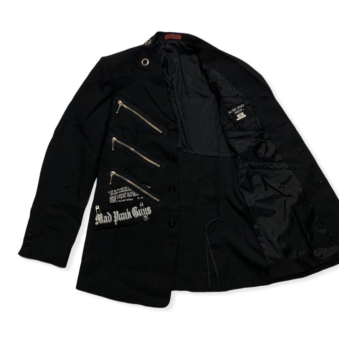 Japanese Brand × Seditionaries Mad Punk Boys Multi Zipper Pin Punk Style Jacket Blazer Size US M / EU 48-50 / 2 - 2 Thumbnail