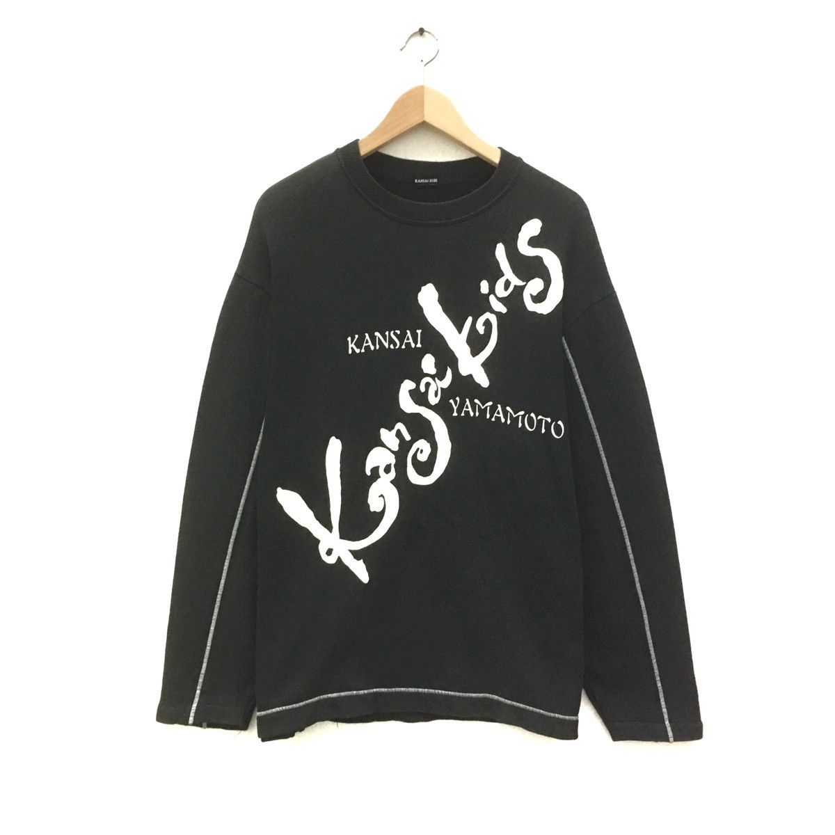 Designer × Japanese Brand × Kansai Yamamoto Vintage Kansai Yamamoto Sweatshirt Big Spellout Kansai Kids Size US M / EU 48-50 / 2 - 2 Thumbnail