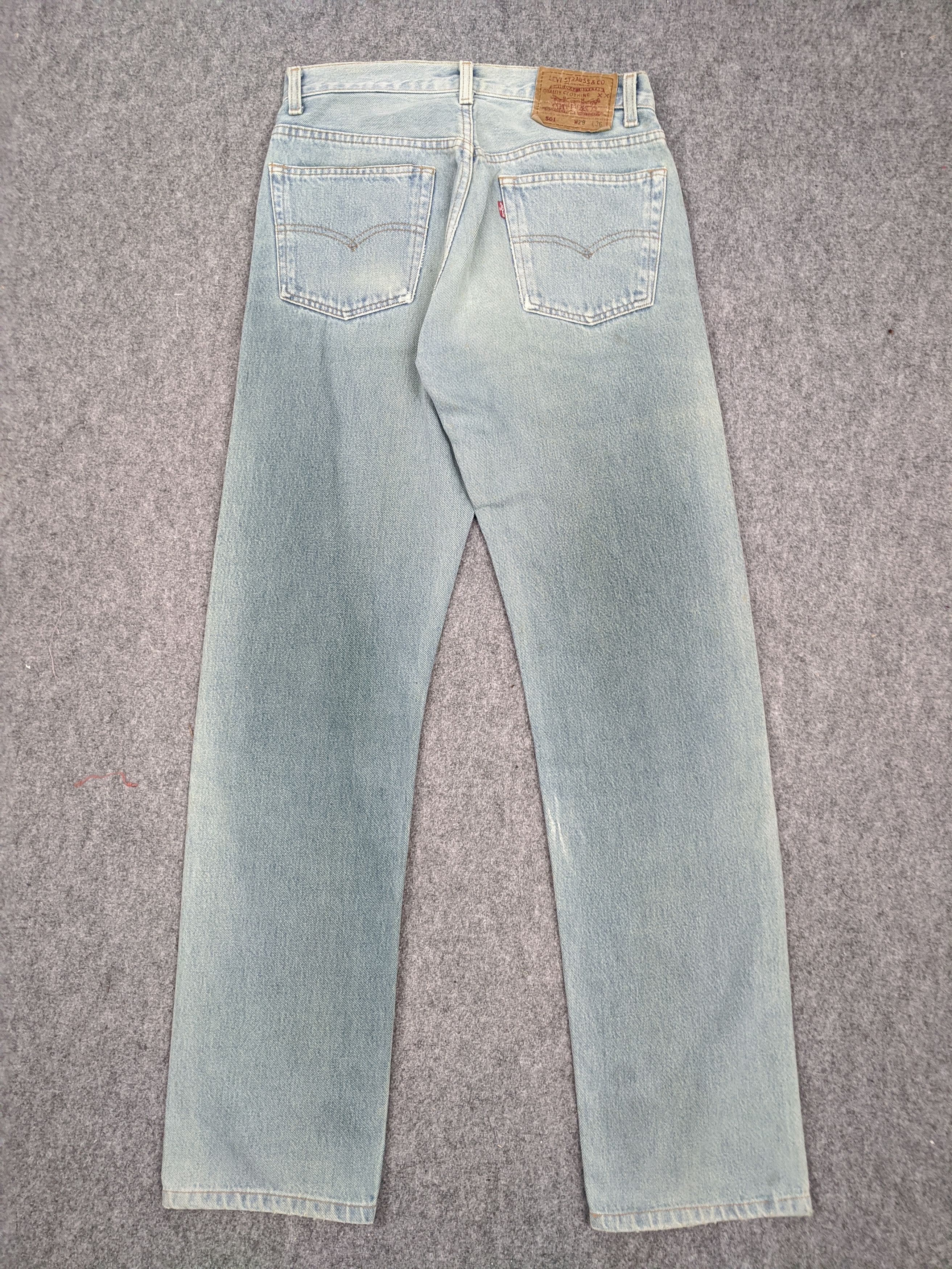 Levi's Vintage 90s Levis 501 Faded Jeans DP0583 Size US 28 / EU 44 - 3 Thumbnail