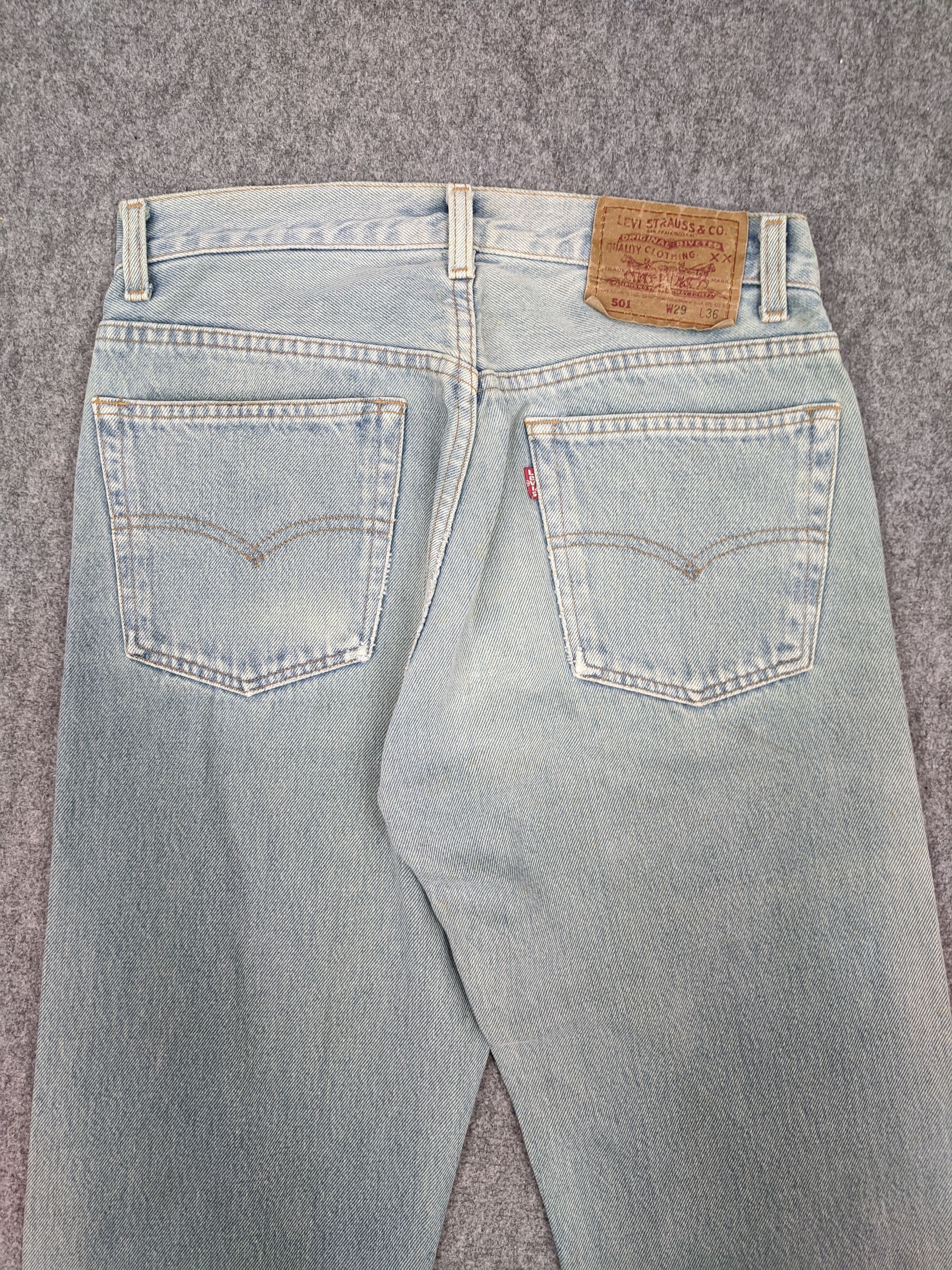 Levi's Vintage 90s Levis 501 Faded Jeans DP0583 Size US 28 / EU 44 - 4 Thumbnail