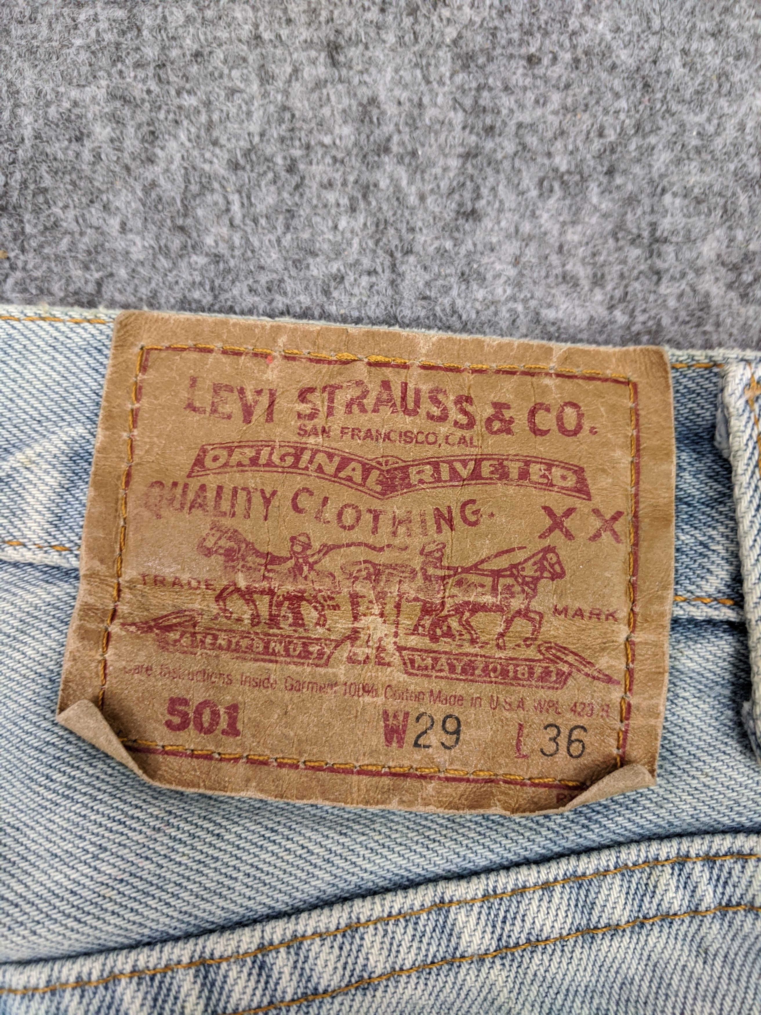 Levi's Vintage 90s Levis 501 Faded Jeans DP0583 Size US 28 / EU 44 - 5 Thumbnail