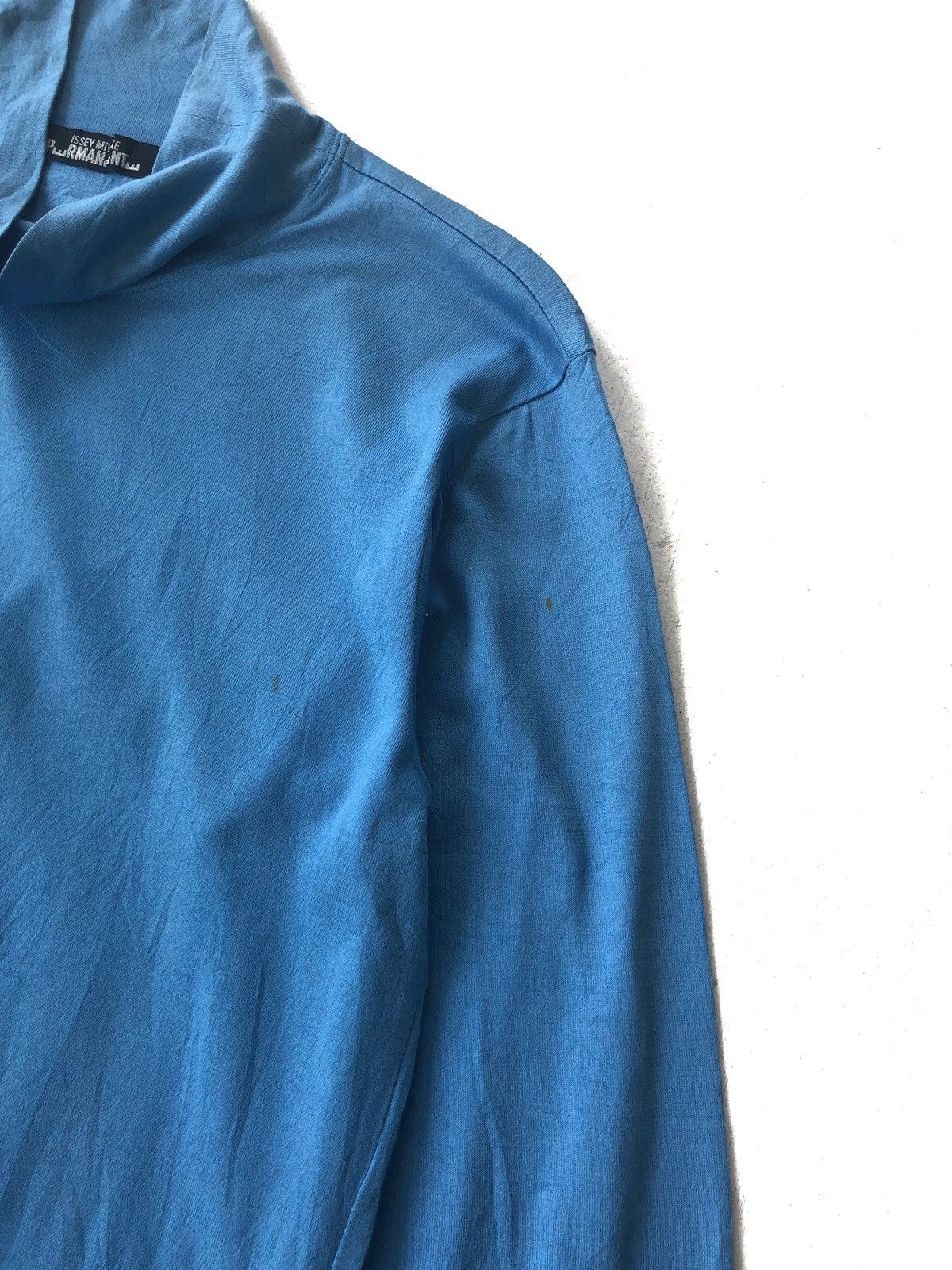 Issey Miyake Issey Miyake Permanente High Neck Plain Blue LS Shirt Size US M / EU 48-50 / 2 - 4 Thumbnail