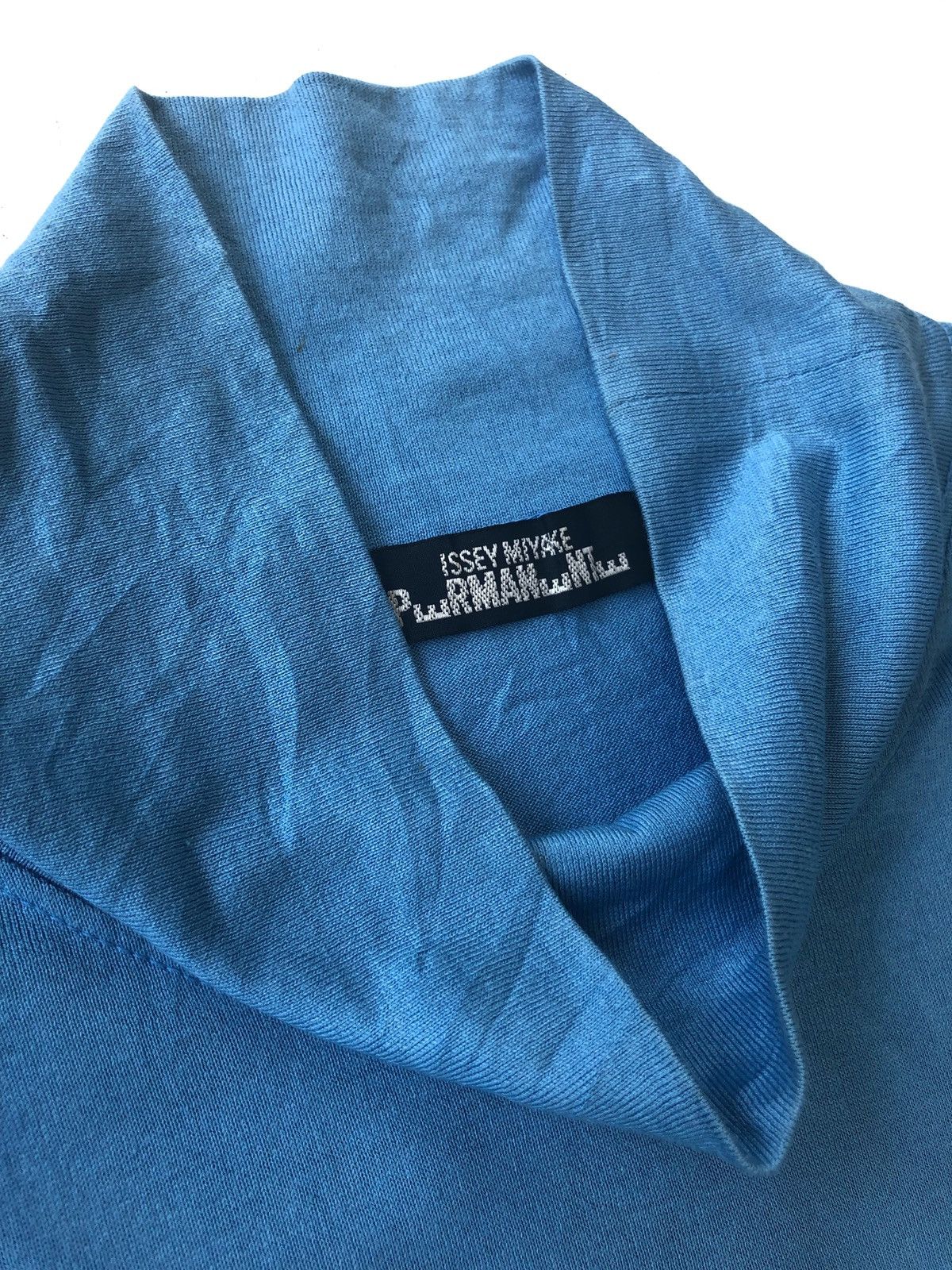 Issey Miyake Issey Miyake Permanente High Neck Plain Blue LS Shirt Size US M / EU 48-50 / 2 - 7 Thumbnail