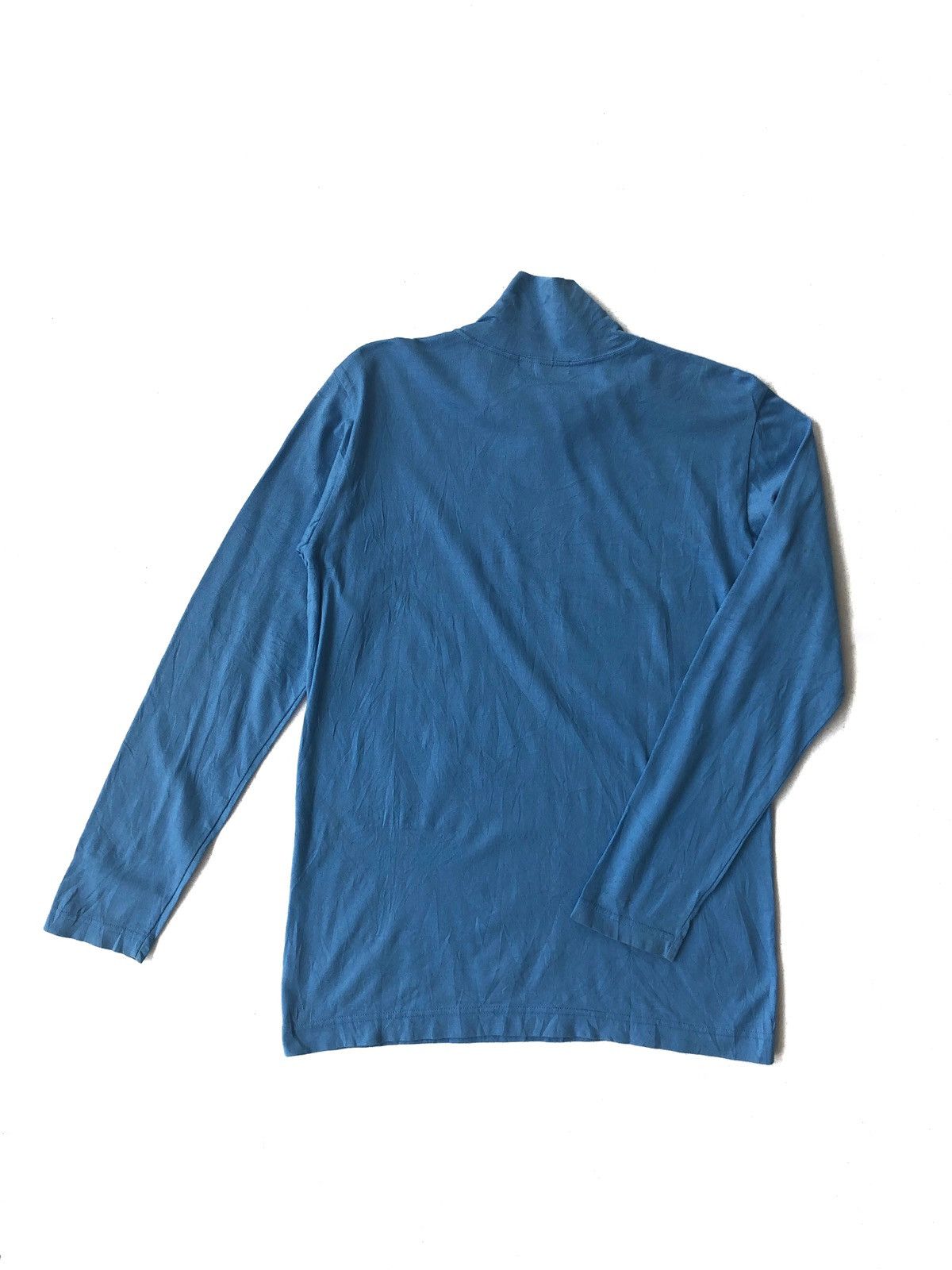 Issey Miyake Issey Miyake Permanente High Neck Plain Blue LS Shirt Size US M / EU 48-50 / 2 - 6 Thumbnail