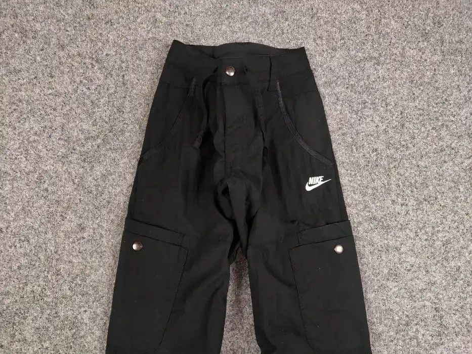 Nike New Vintage 90's Nike Cargo Black Baggy Women's Pants Size 27" / US 4 / IT 40 - 3 Thumbnail