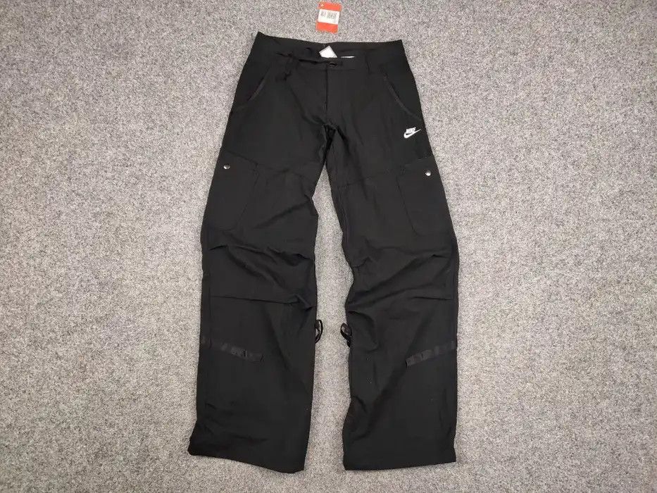 Nike New Vintage 90's Nike Cargo Black Baggy Women's Pants Size 27" / US 4 / IT 40 - 5 Thumbnail