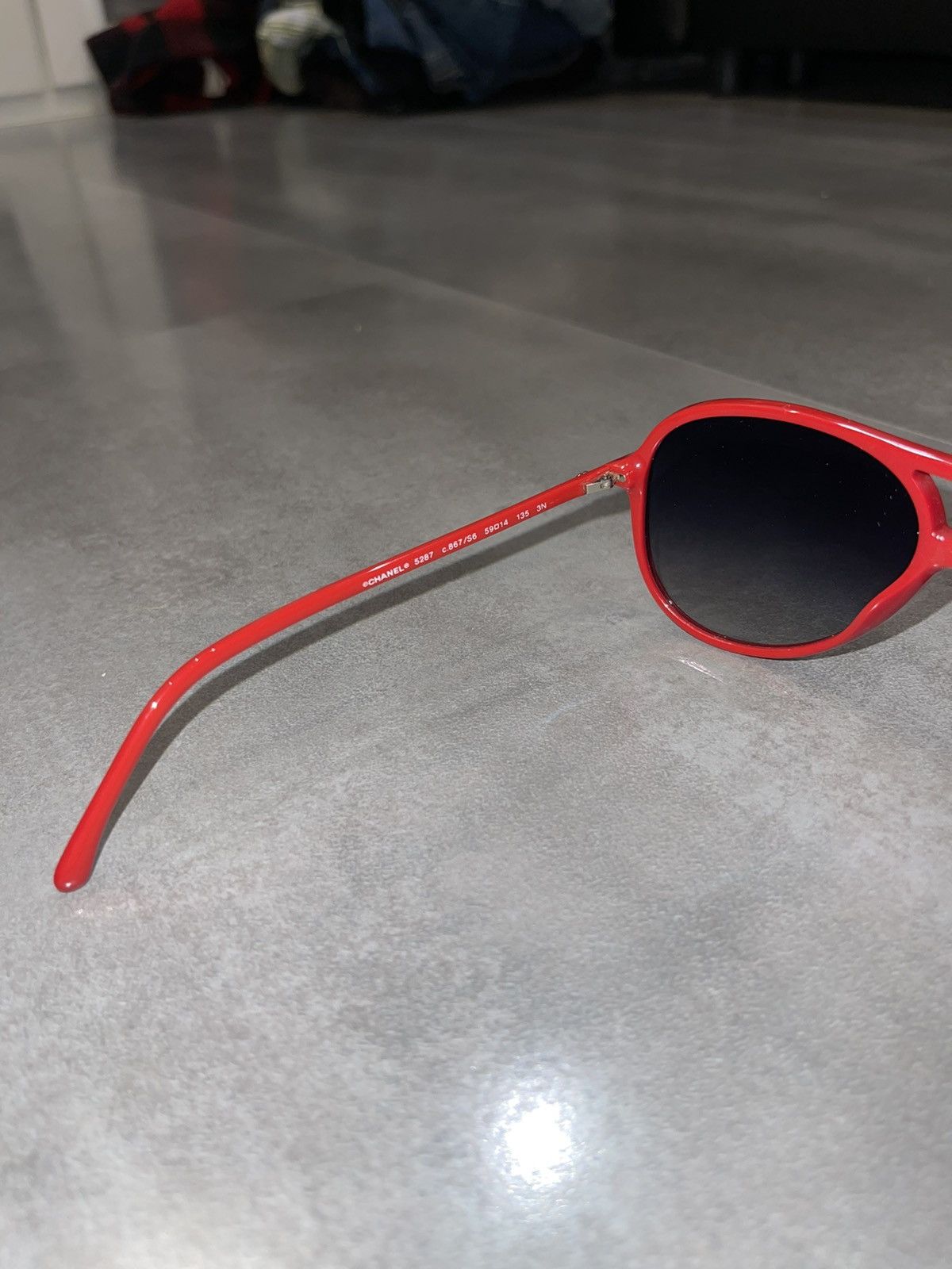 Chanel Chanel 5287 C.867/S6 Red Aviator Sunglasses Size ONE SIZE - 12 Thumbnail