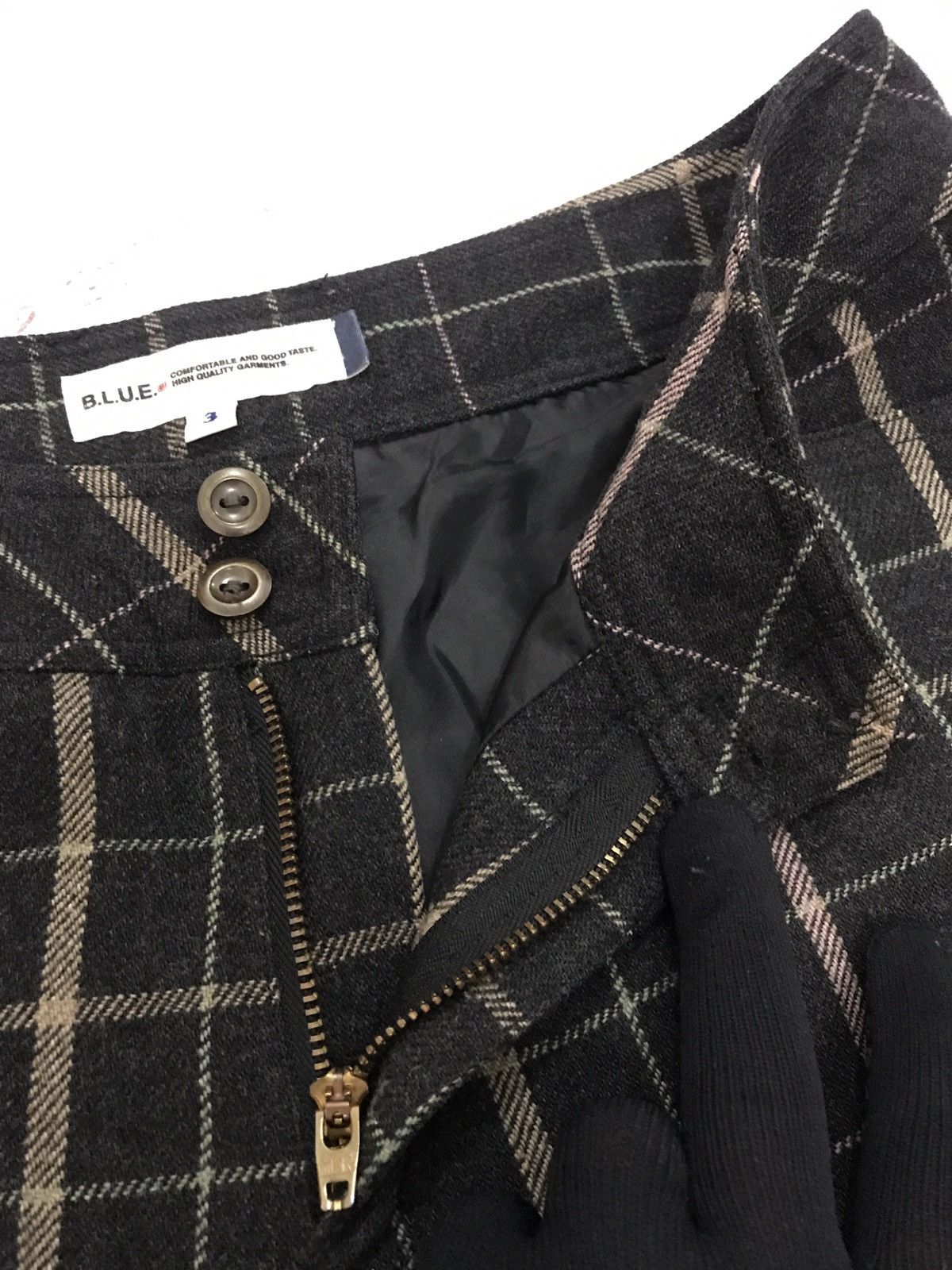 Japanese Brand Vintage Blue Wool pant Size US 30 / EU 46 - 10 Thumbnail