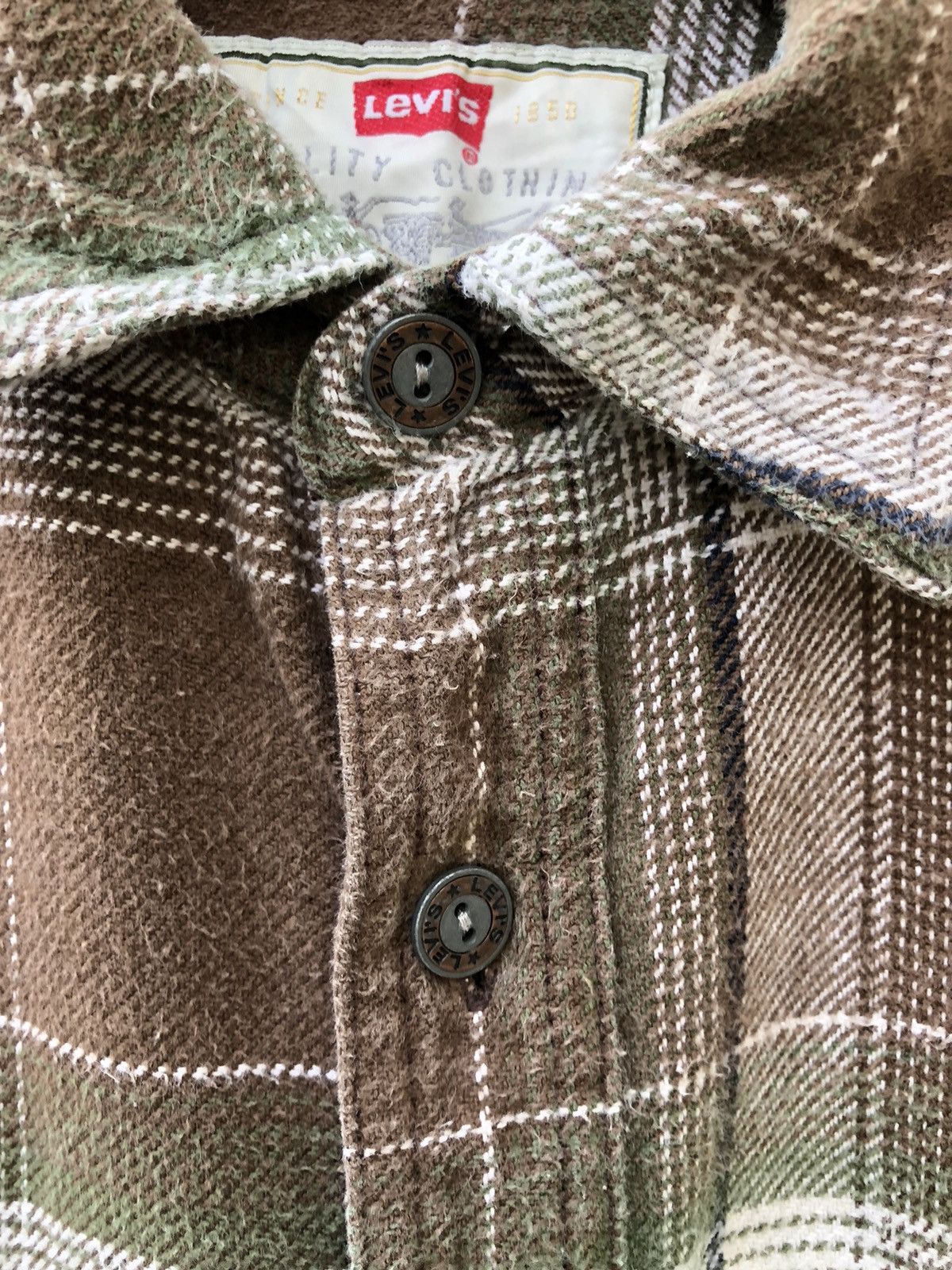 Levi's Vintage 90s Levi’s Plaid Oversized Thick Flannel Shirt Size US L / EU 52-54 / 3 - 5 Thumbnail