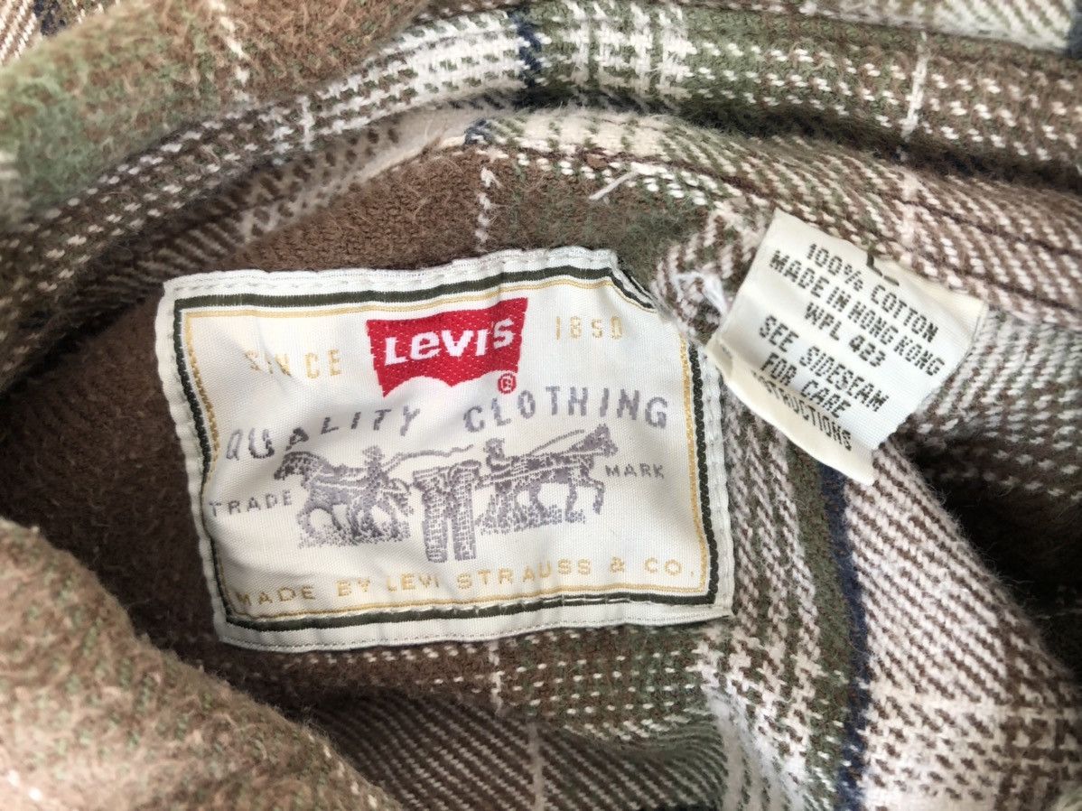 Levi's Vintage 90s Levi’s Plaid Oversized Thick Flannel Shirt Size US L / EU 52-54 / 3 - 13 Thumbnail