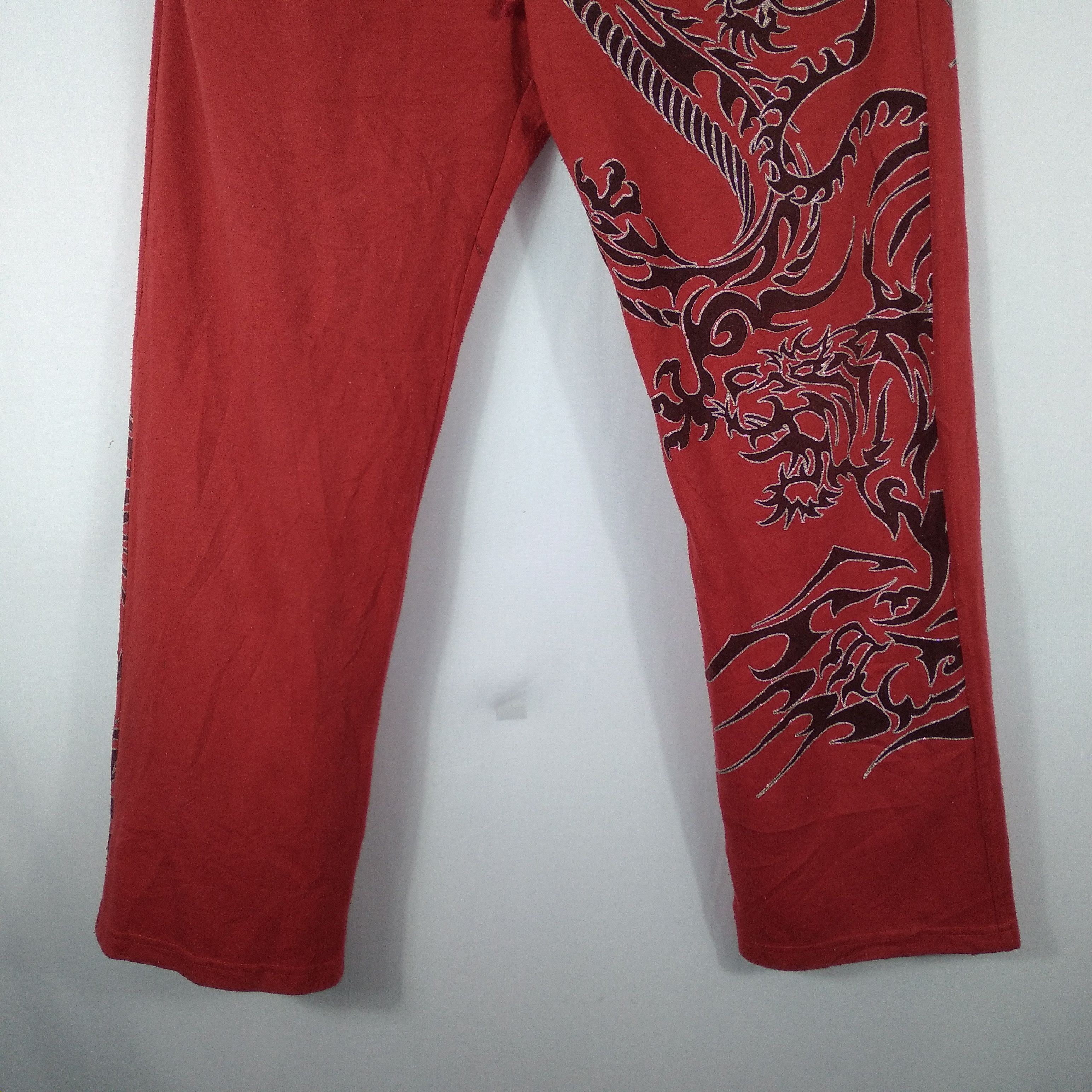 Japanese Brand × Vintage Vintage Sukajan Over Print Art Of Dragon Jogger Sweat Pants Size US 30 / EU 46 - 8 Thumbnail