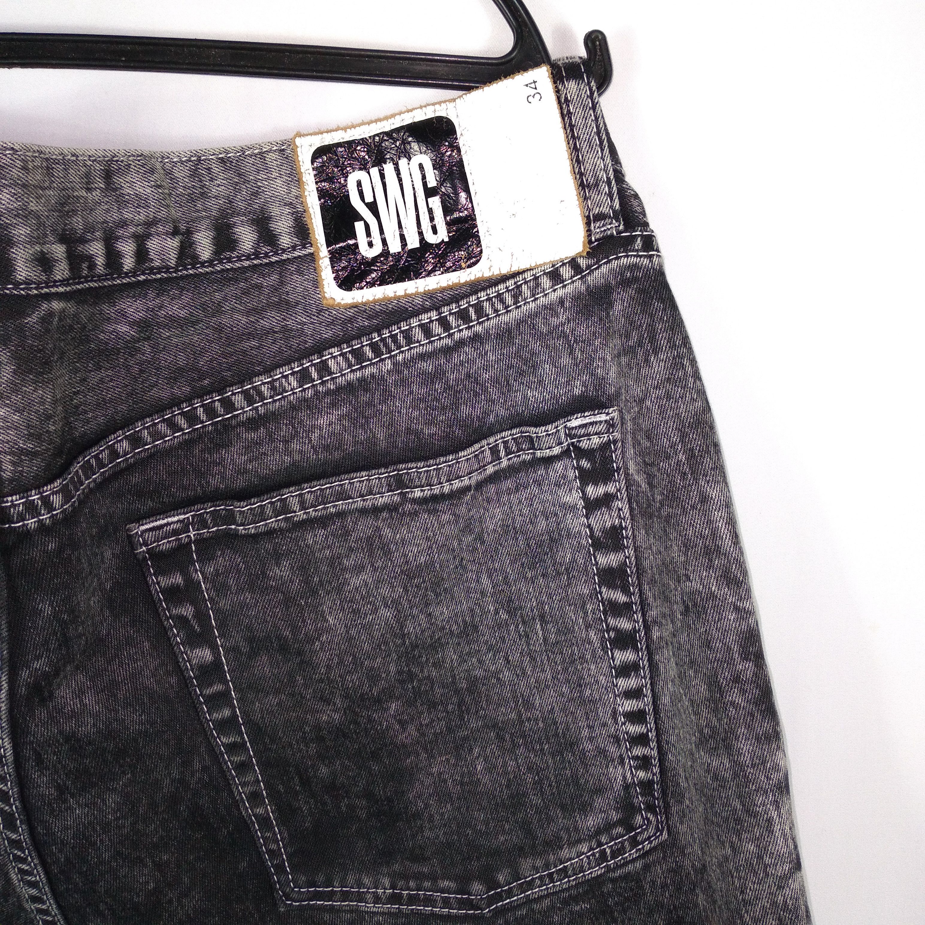 Japanese Brand × Swagger × Vintage 🔥Rare🔥Vintage Swagger SWG Slim Fit Black Wash Denim Jeans Size US 36 / EU 52 - 14 Thumbnail