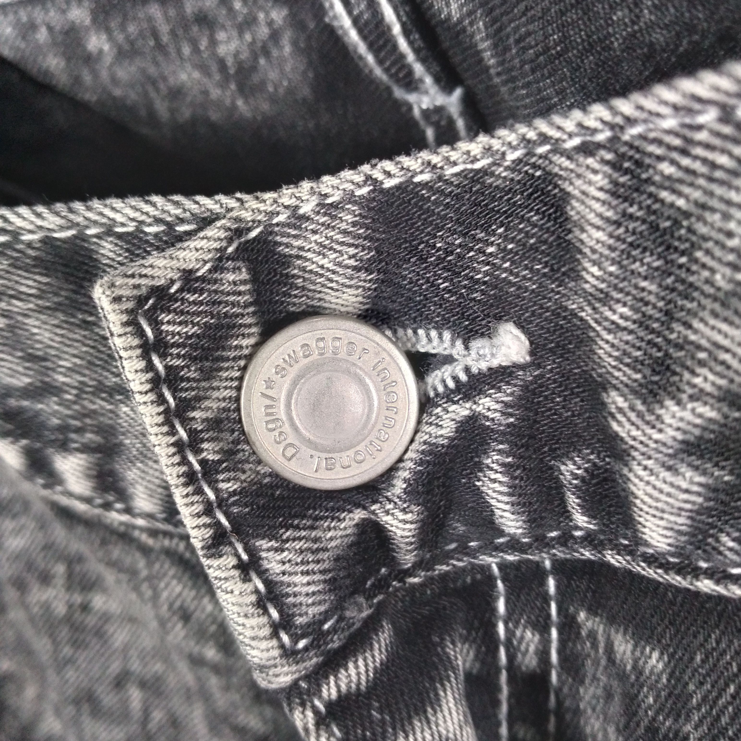 Japanese Brand × Swagger × Vintage 🔥Rare🔥Vintage Swagger SWG Slim Fit Black Wash Denim Jeans Size US 36 / EU 52 - 16 Thumbnail