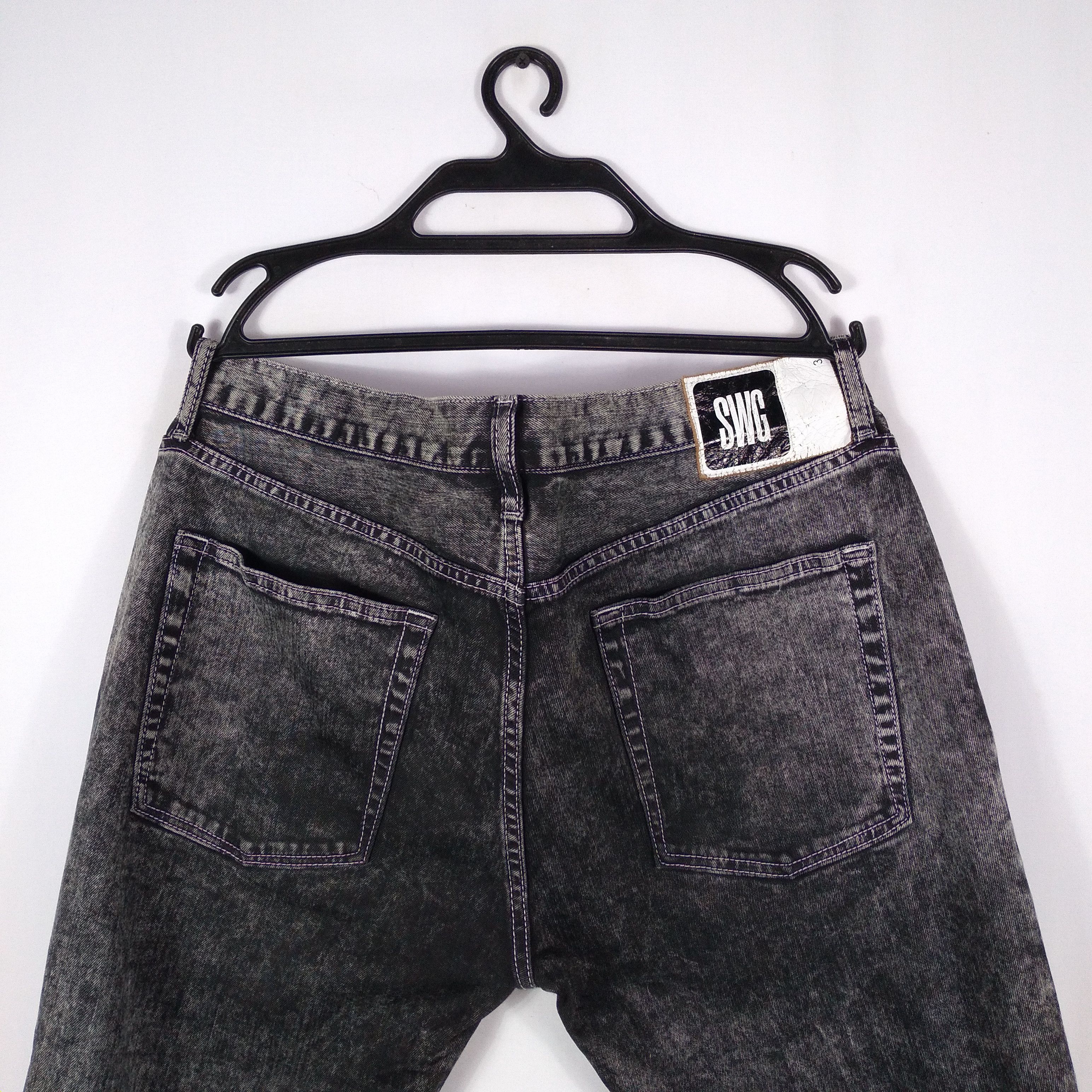 Japanese Brand × Swagger × Vintage 🔥Rare🔥Vintage Swagger SWG Slim Fit Black Wash Denim Jeans Size US 36 / EU 52 - 11 Thumbnail