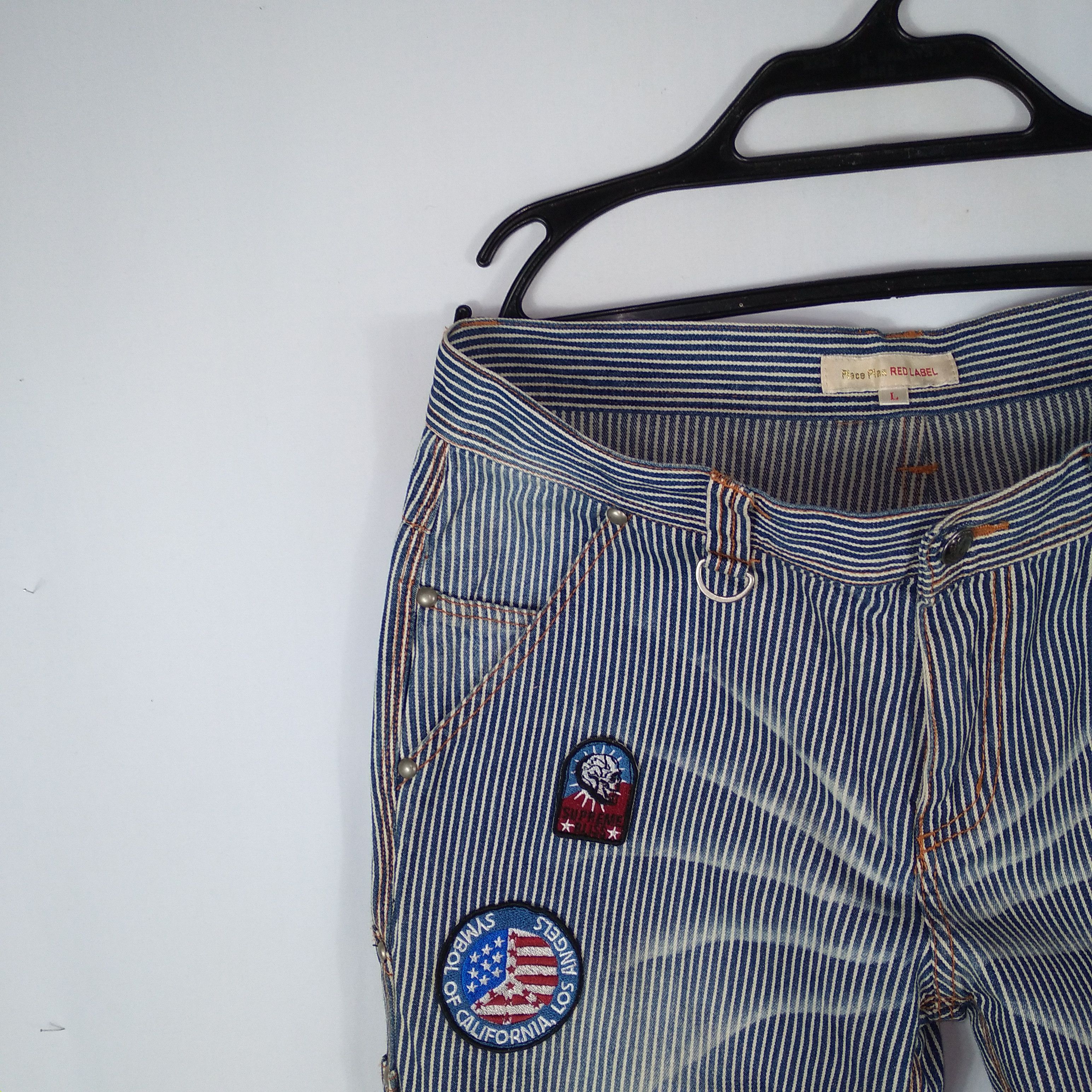Japanese Brand × Seditionaries × Vintage Vintage Red Label Patchwork Rebel Punk Style Jeans Size US 33 - 3 Thumbnail