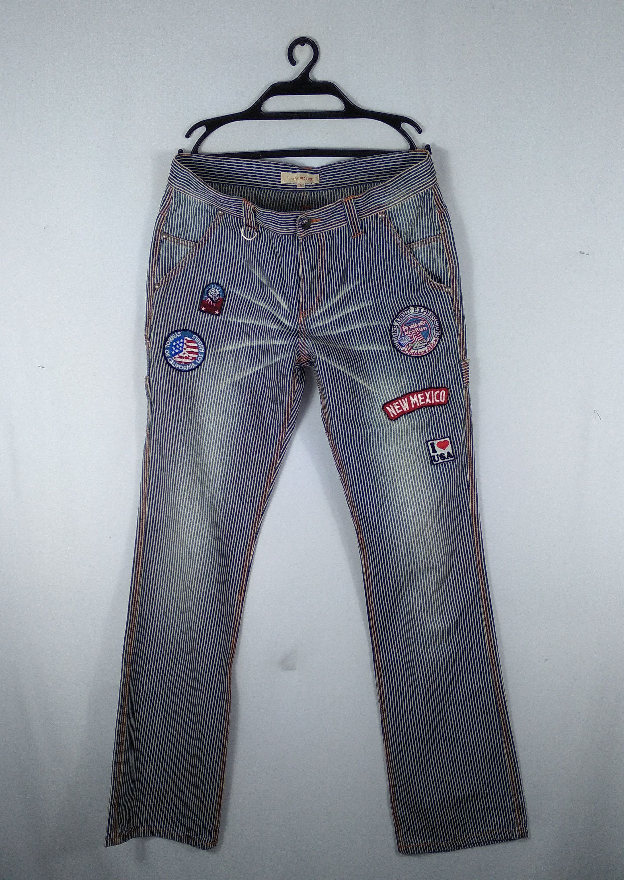 Japanese Brand × Seditionaries × Vintage Vintage Red Label Patchwork Rebel Punk Style Jeans Size US 33 - 2 Thumbnail