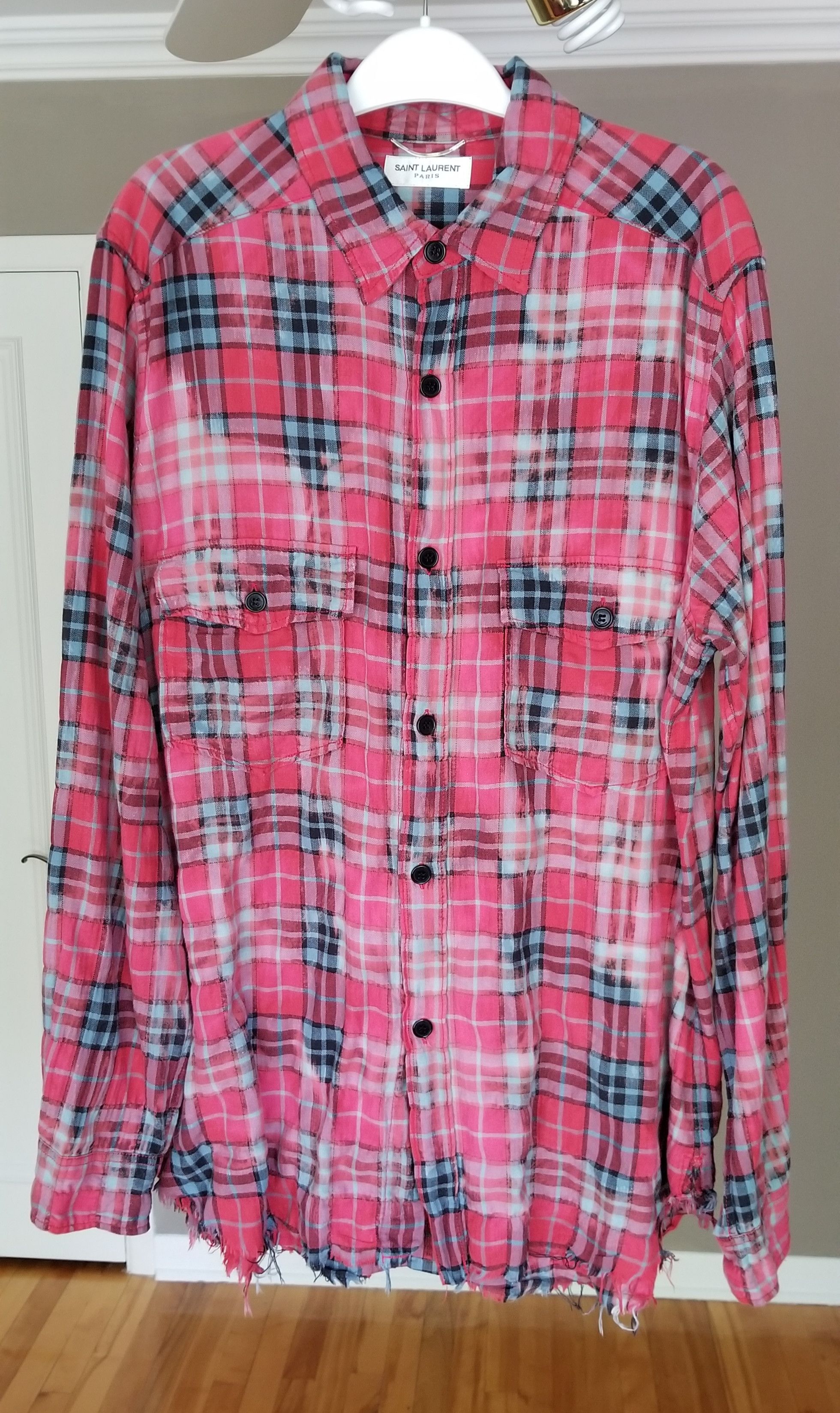 Saint Laurent Paris Saint Laurent Paris Surf Sound Bleached Shirt Size US XL / EU 56 / 4 - 1 Thumbnail