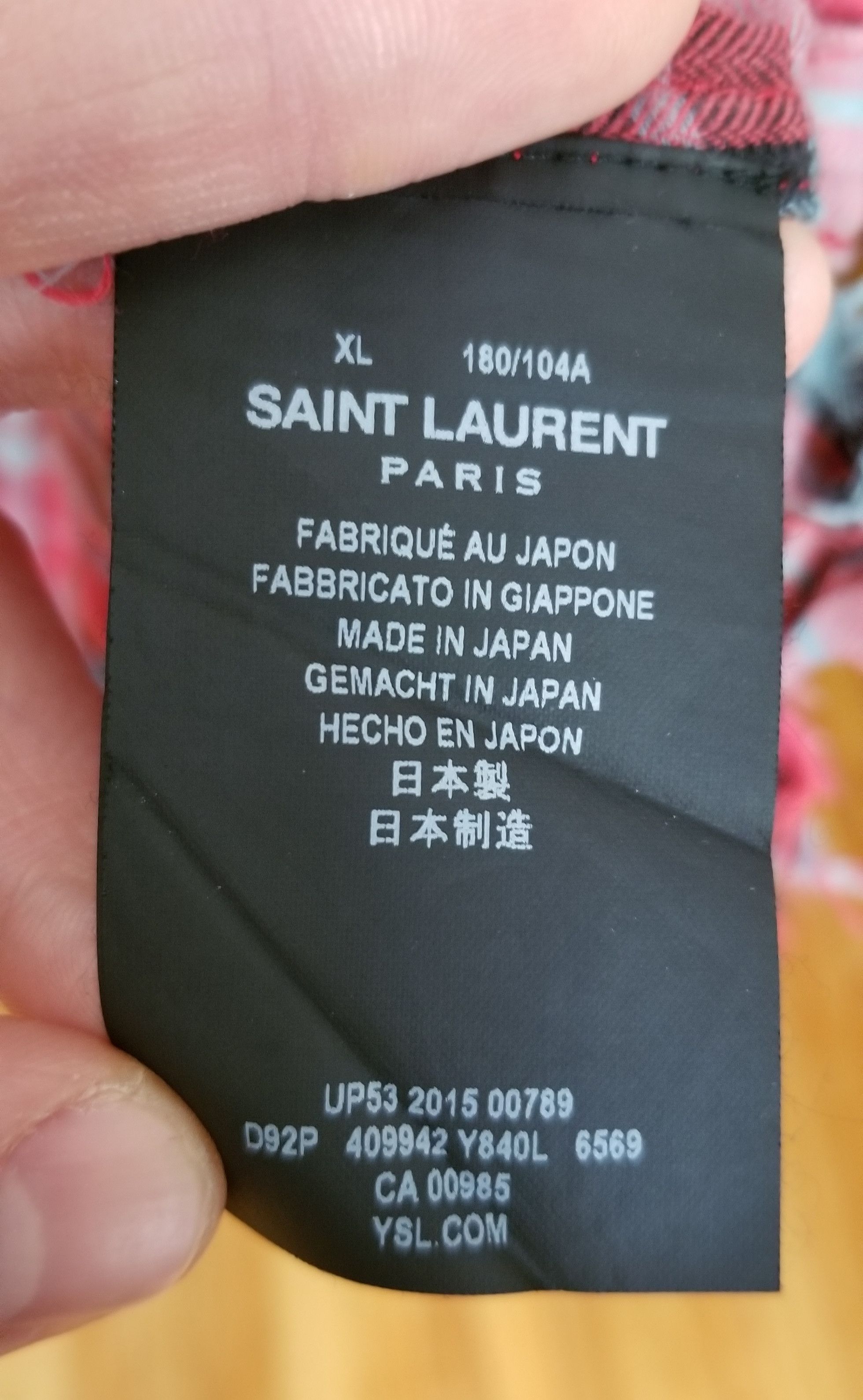 Saint Laurent Paris Saint Laurent Paris Surf Sound Bleached Shirt Size US XL / EU 56 / 4 - 5 Thumbnail