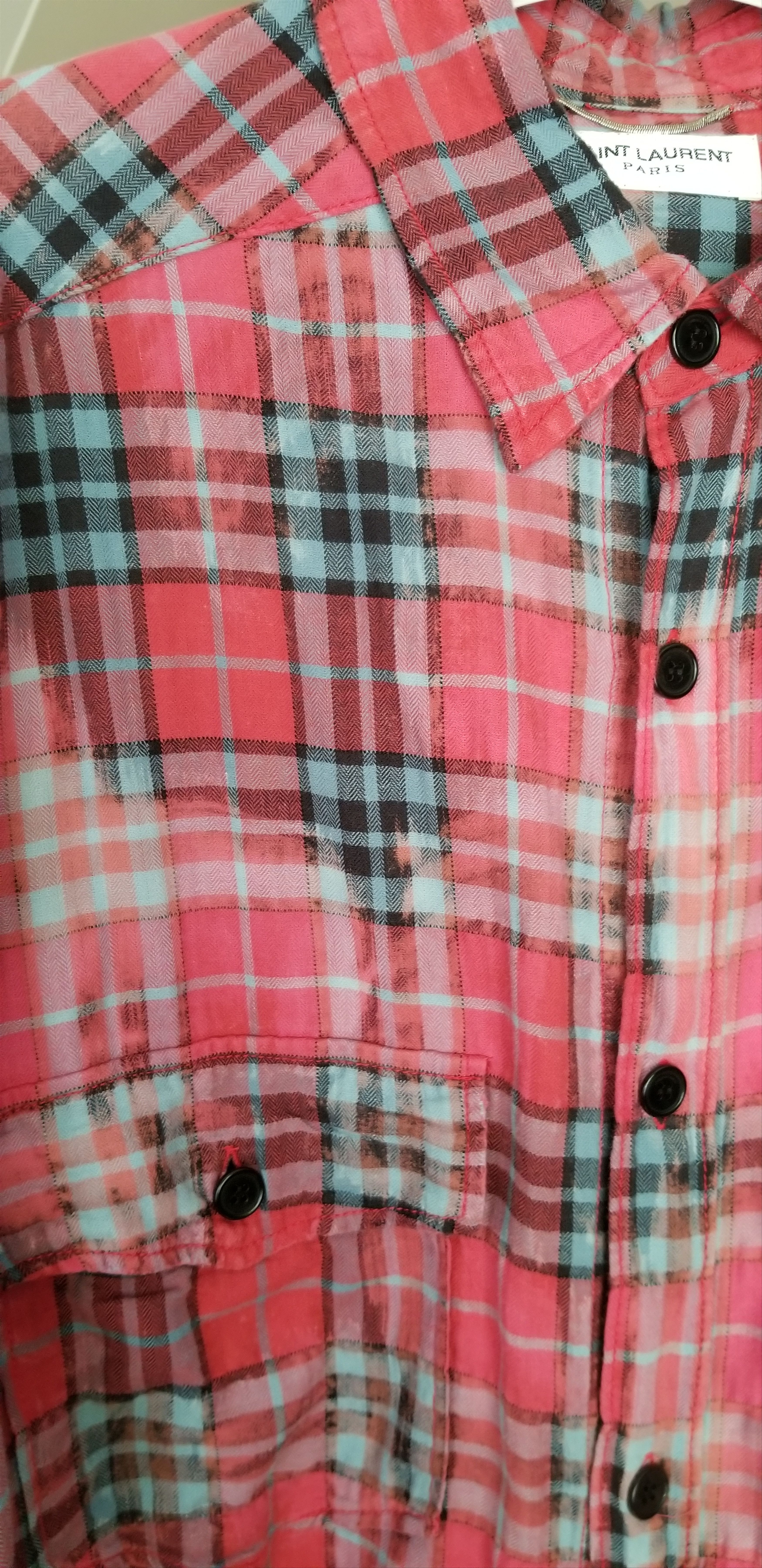 Saint Laurent Paris Saint Laurent Paris Surf Sound Bleached Shirt Size US XL / EU 56 / 4 - 3 Thumbnail